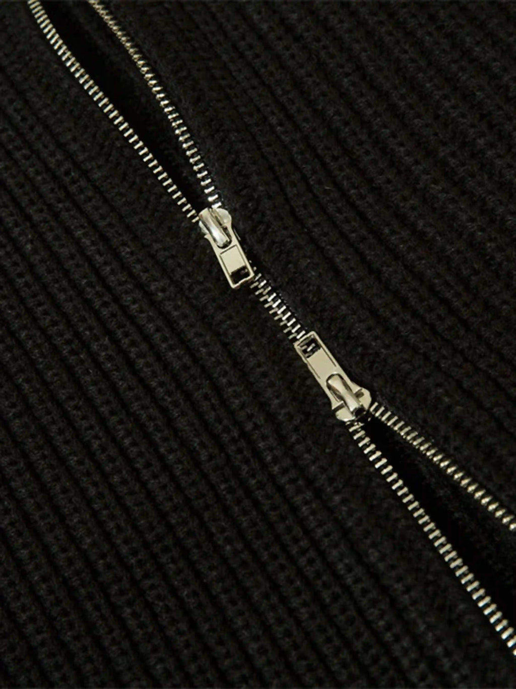 Disguisen American Style Color Blocking Zipper Cardigan