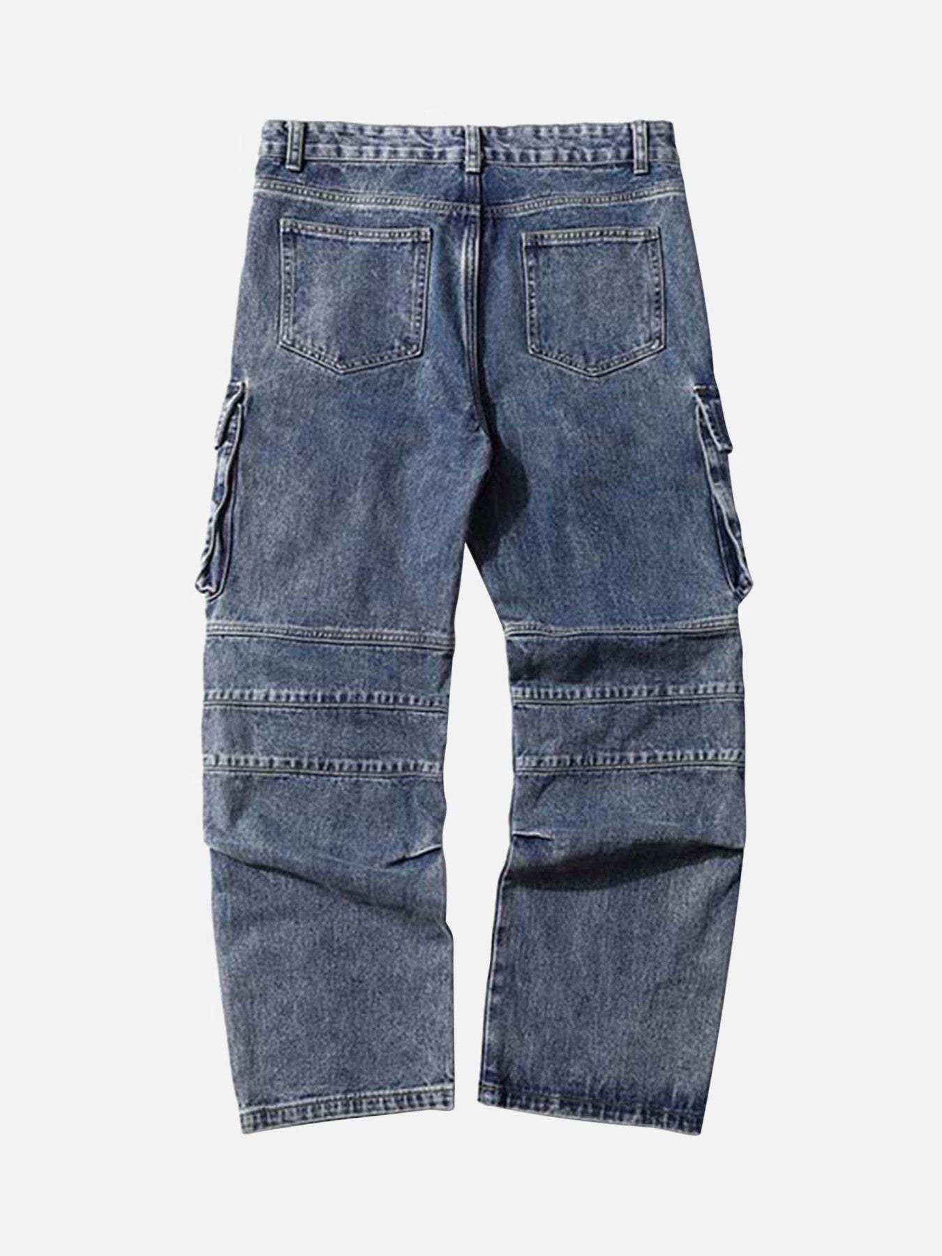 Disguisen Washed And Distressed Multi-pocket Jeans