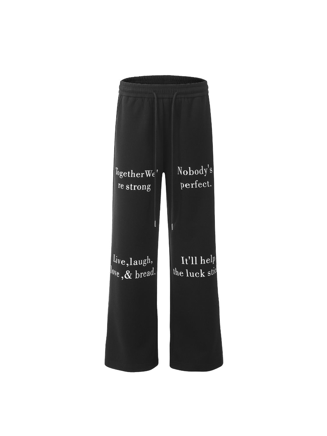 Lettering Print Straight-leg Sweatpants
