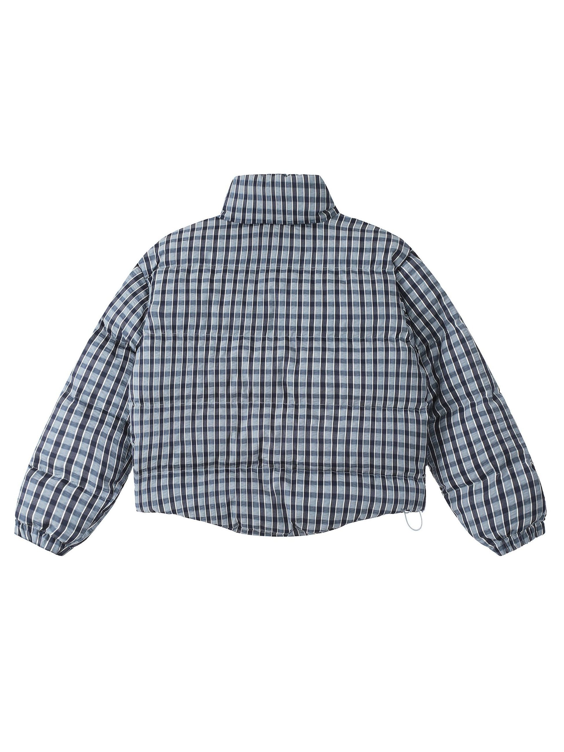 Vinatge Stand-up Collar Plaid Coats