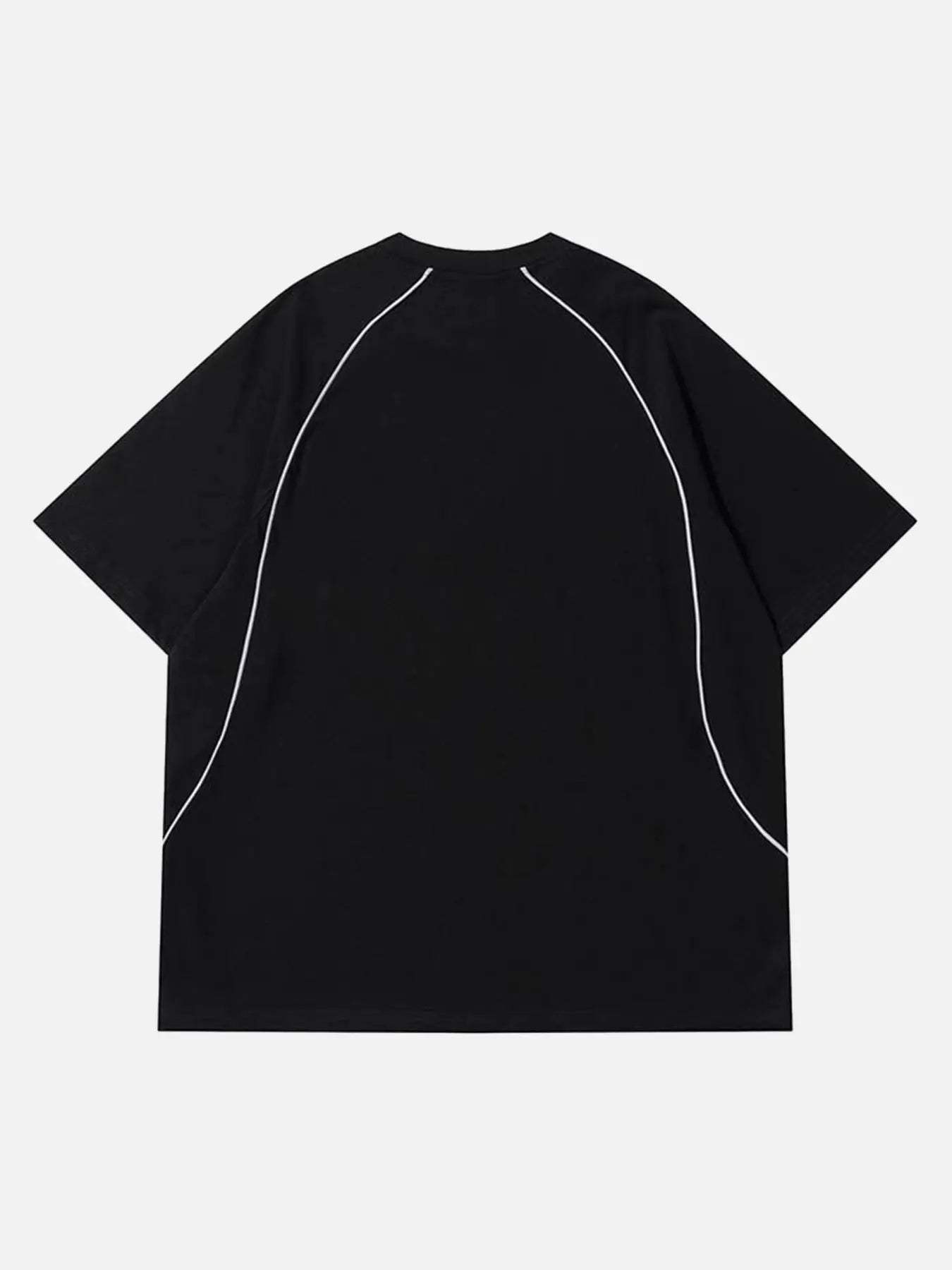Disguisen Retro Letter Print T-shirt-5212