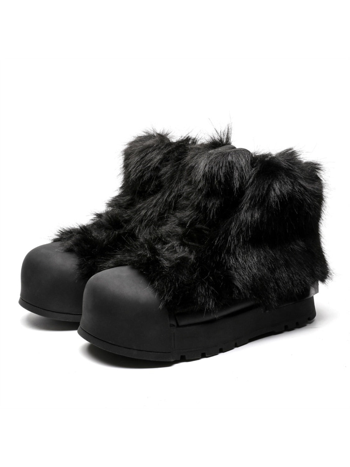 Big Toe Lace-up Plush Shoes