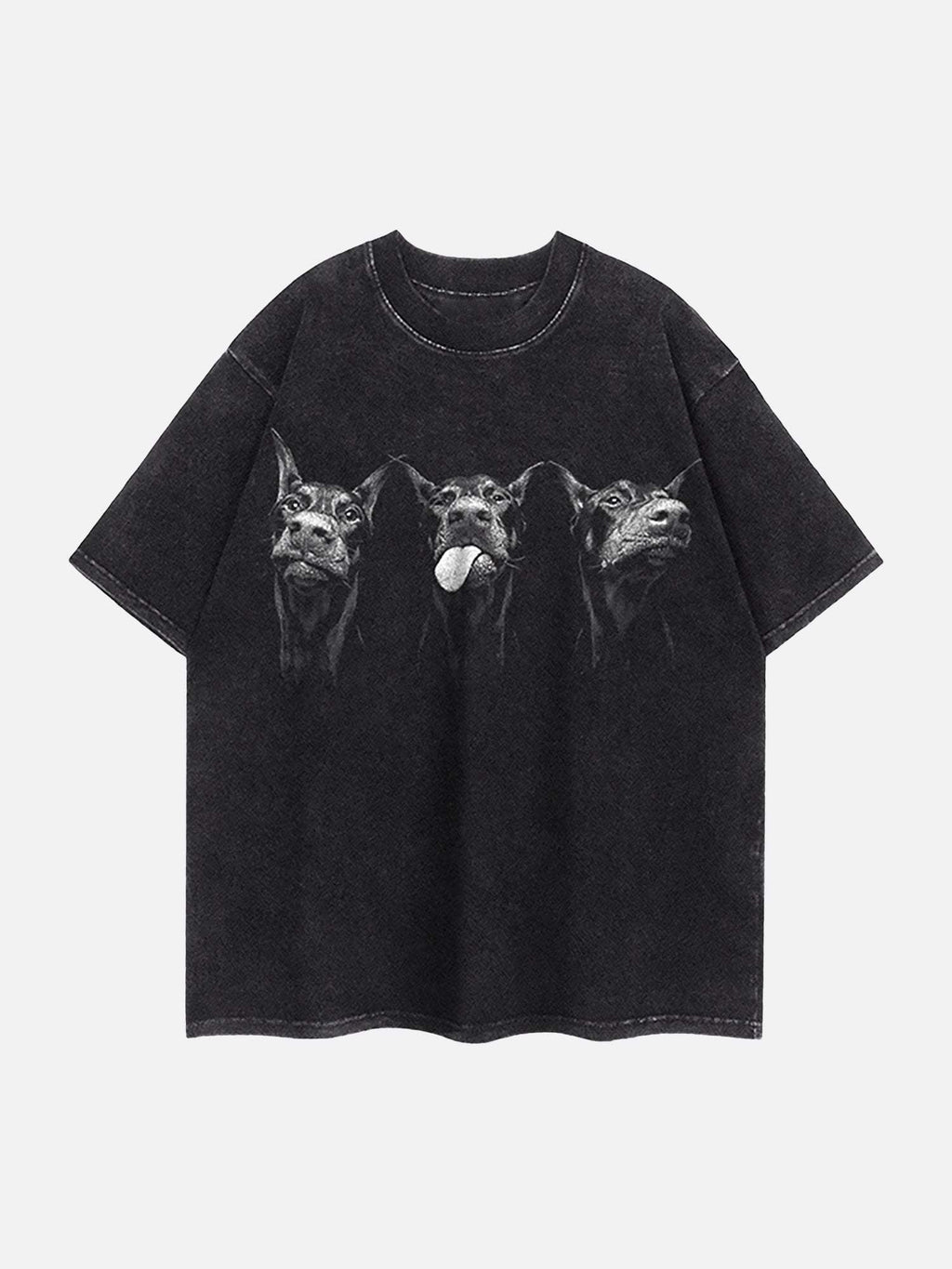 Disguisen Doberman Print Washed Vintage T-shirt