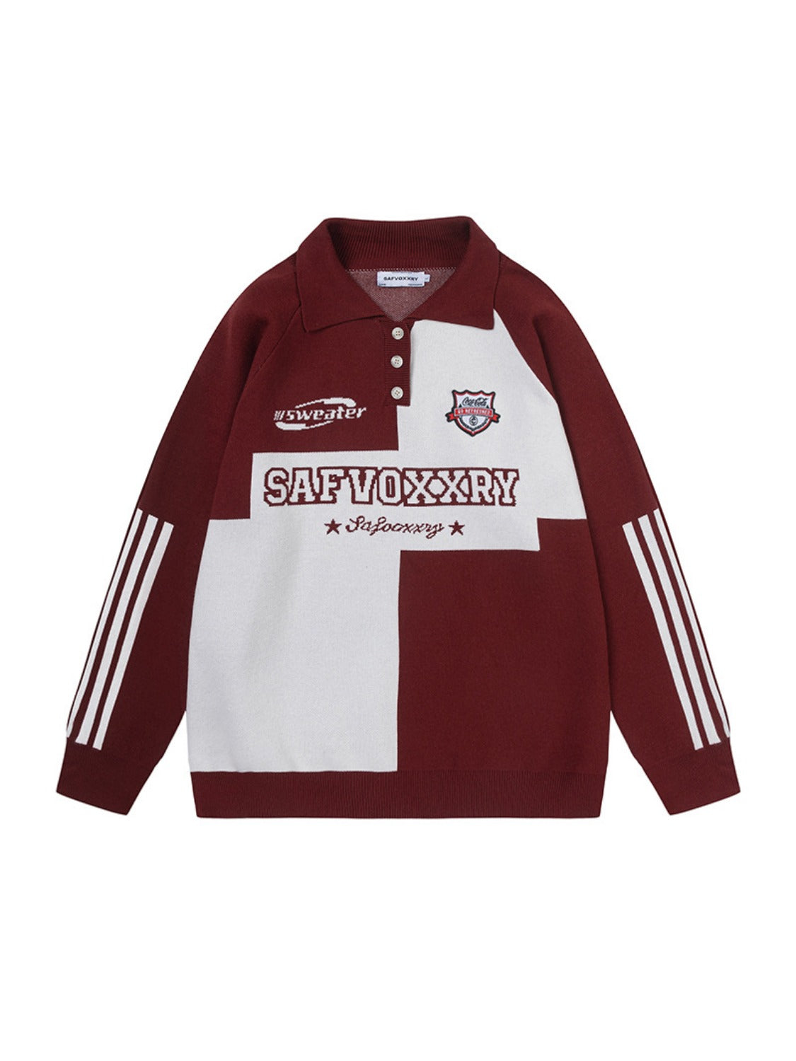 High Street Collision Color Assemble Leisure Sweatshirt