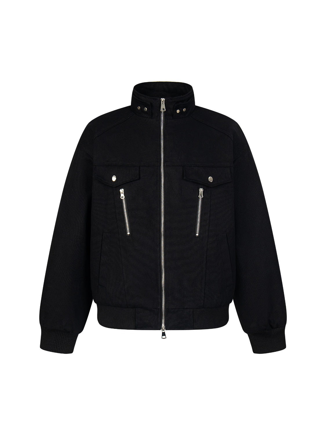 Vintage Padded Canvas Double-headed Zipper Jacket