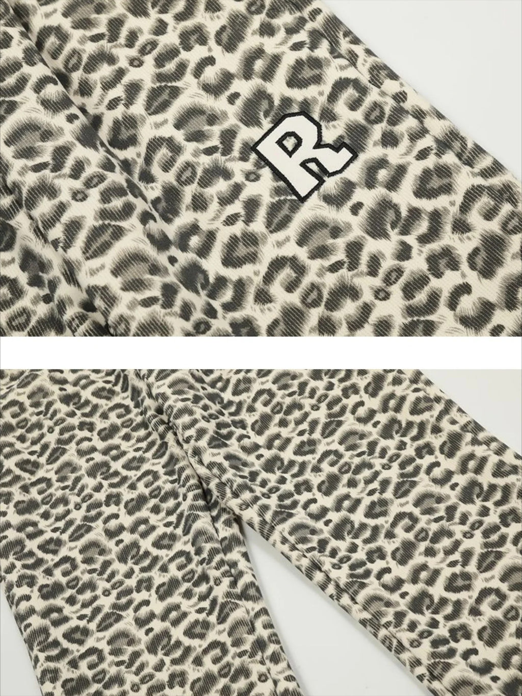 Vinatge Leopard Horn Fleece Pants