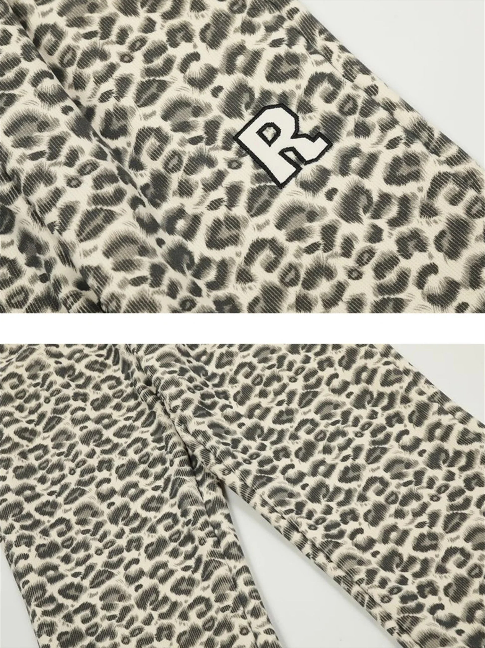 Vinatge Leopard Horn Fleece Pants