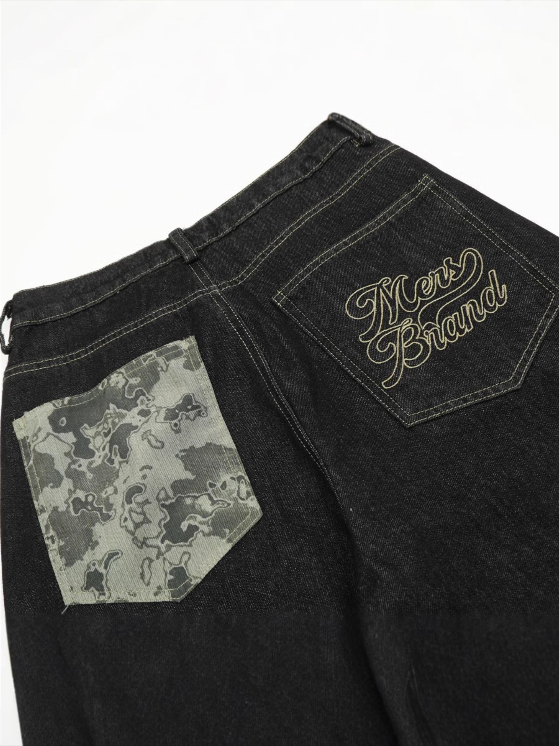 Vintage Straight Leg Rolled Hem Jeans