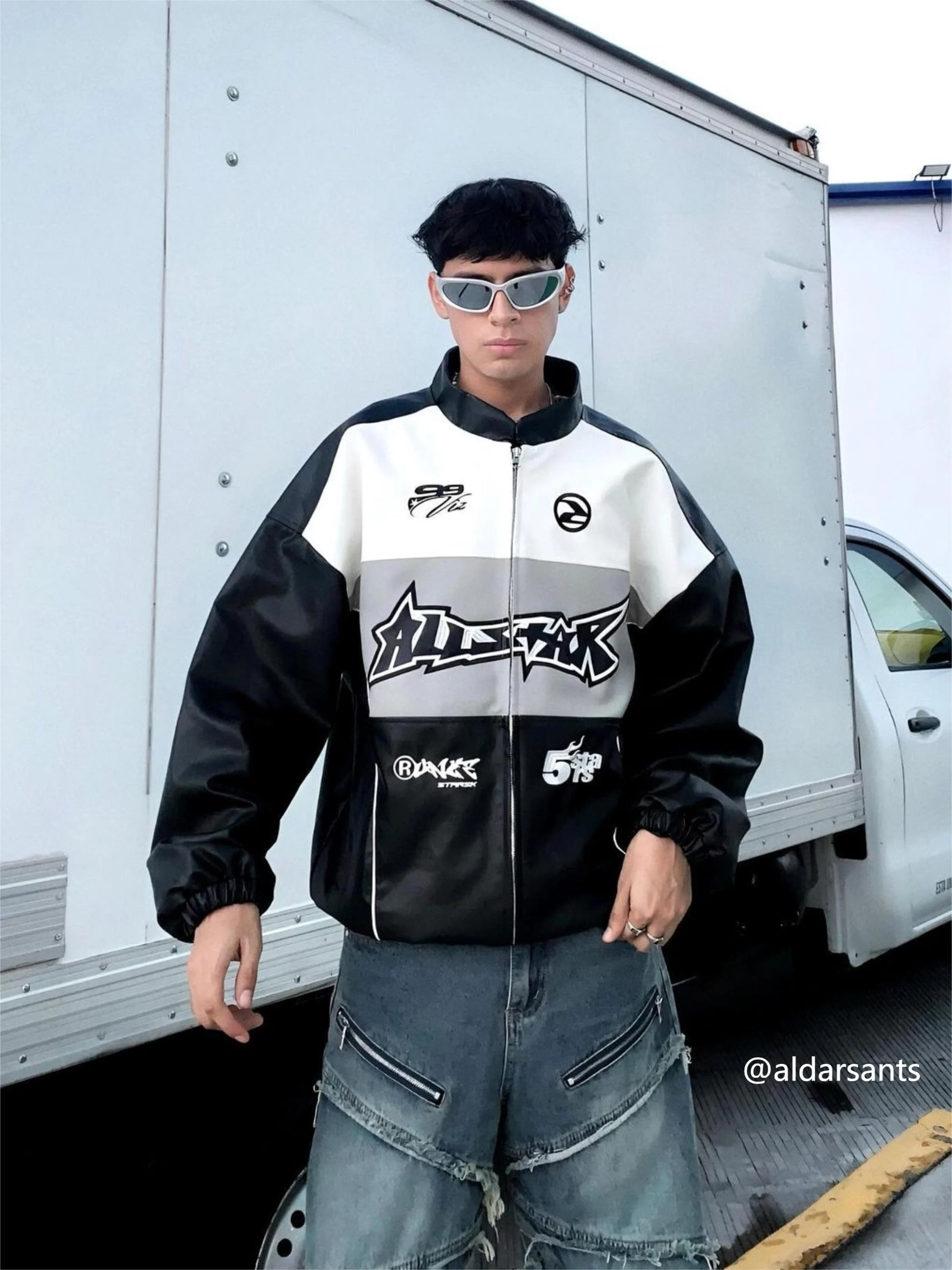Stitching Pu Motorcycle Jacket