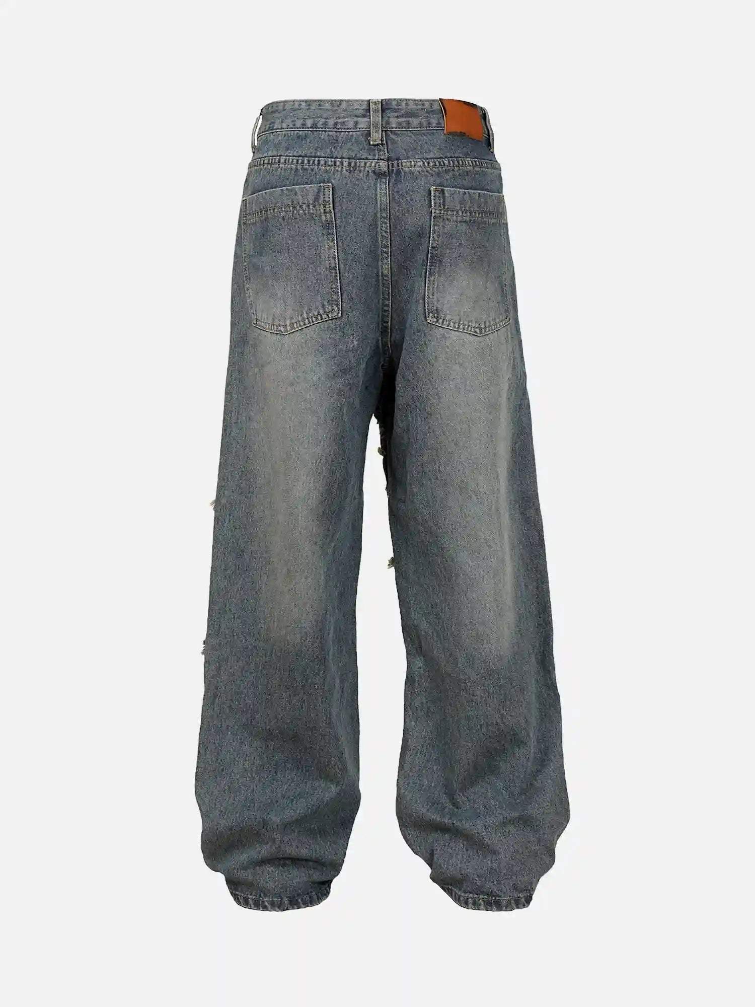 Disguisen American Street Style Washed Distressed Jeans