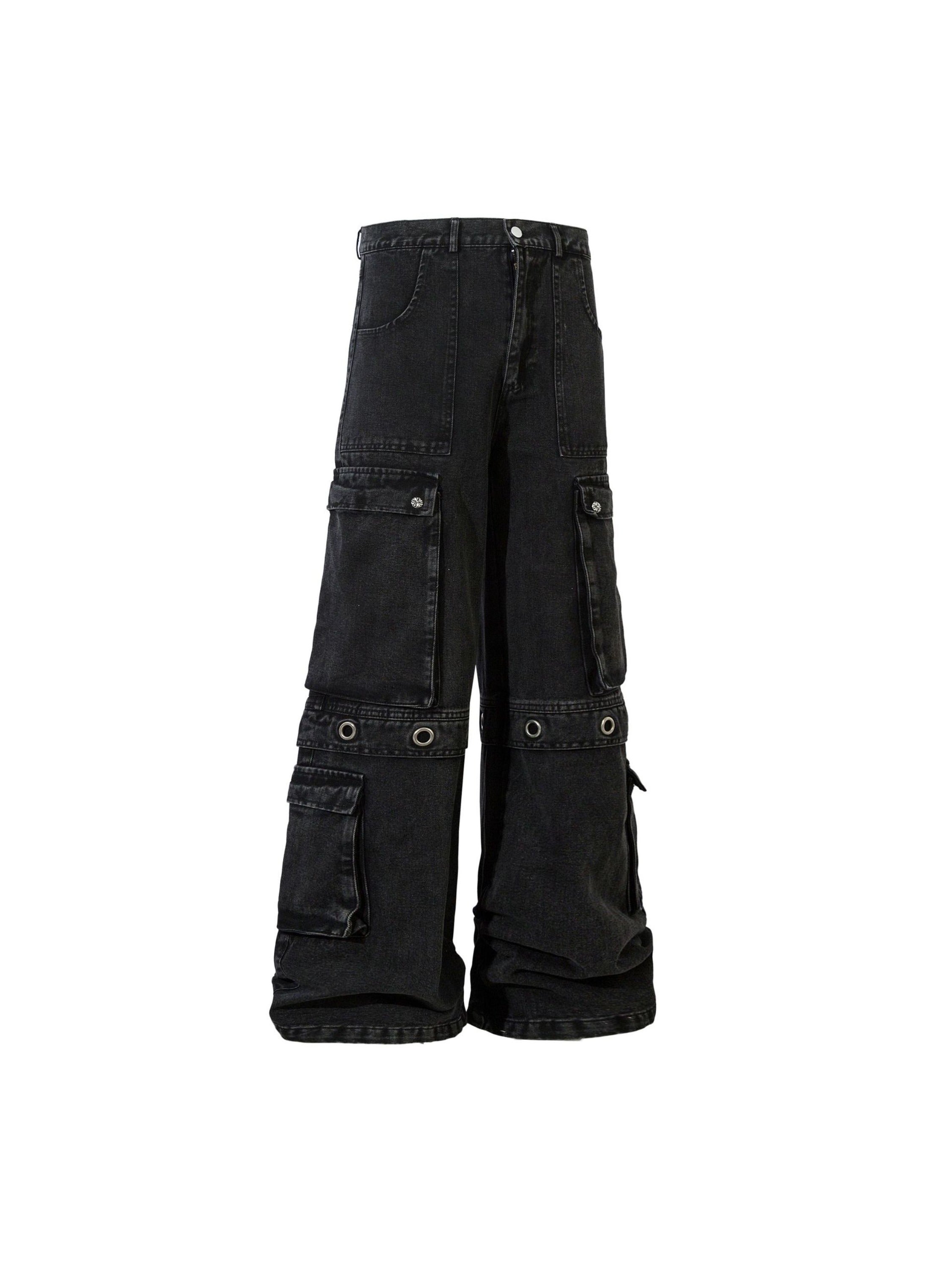Washed Cargo Jeans