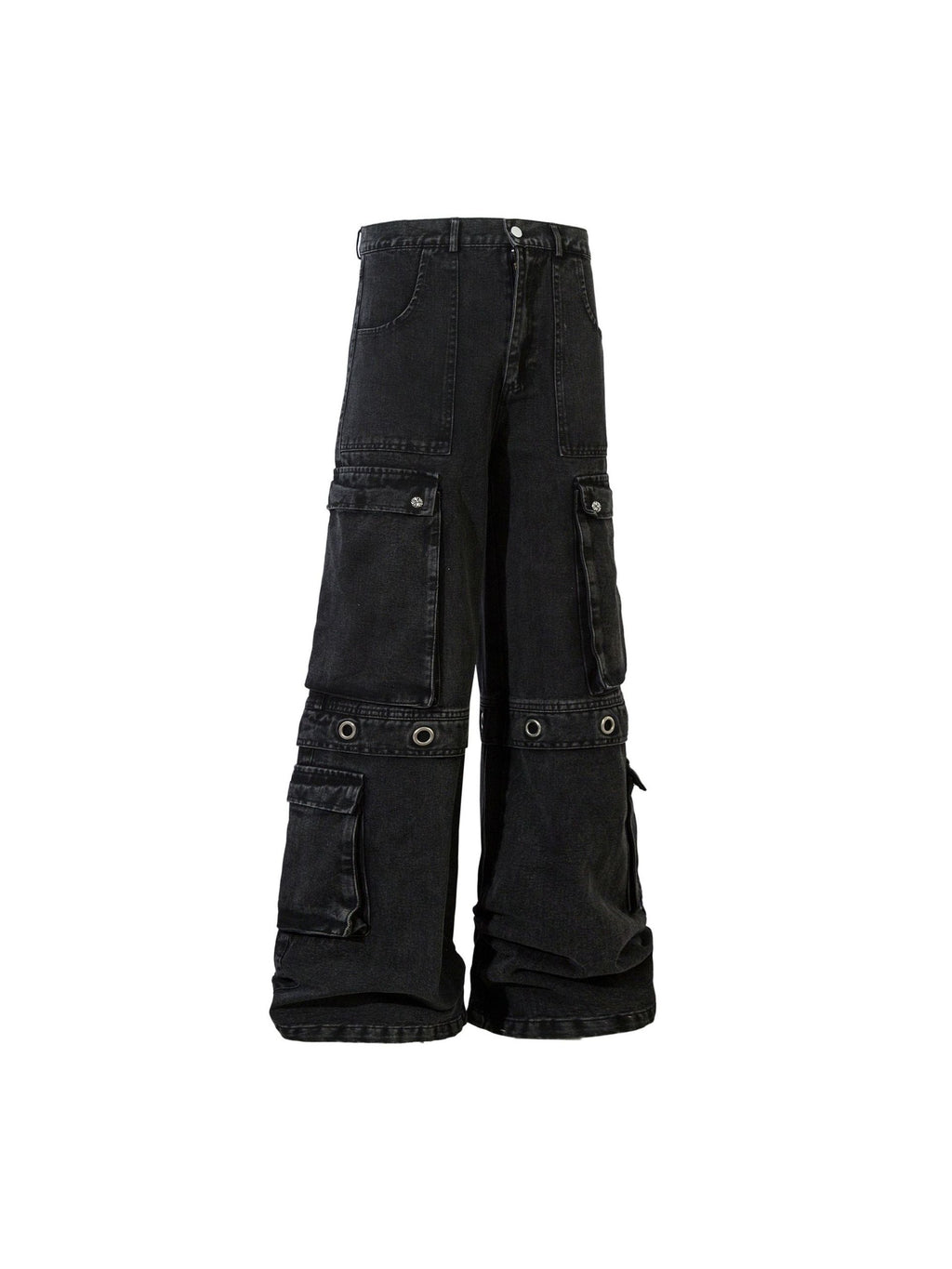 Washed Cargo Jeans