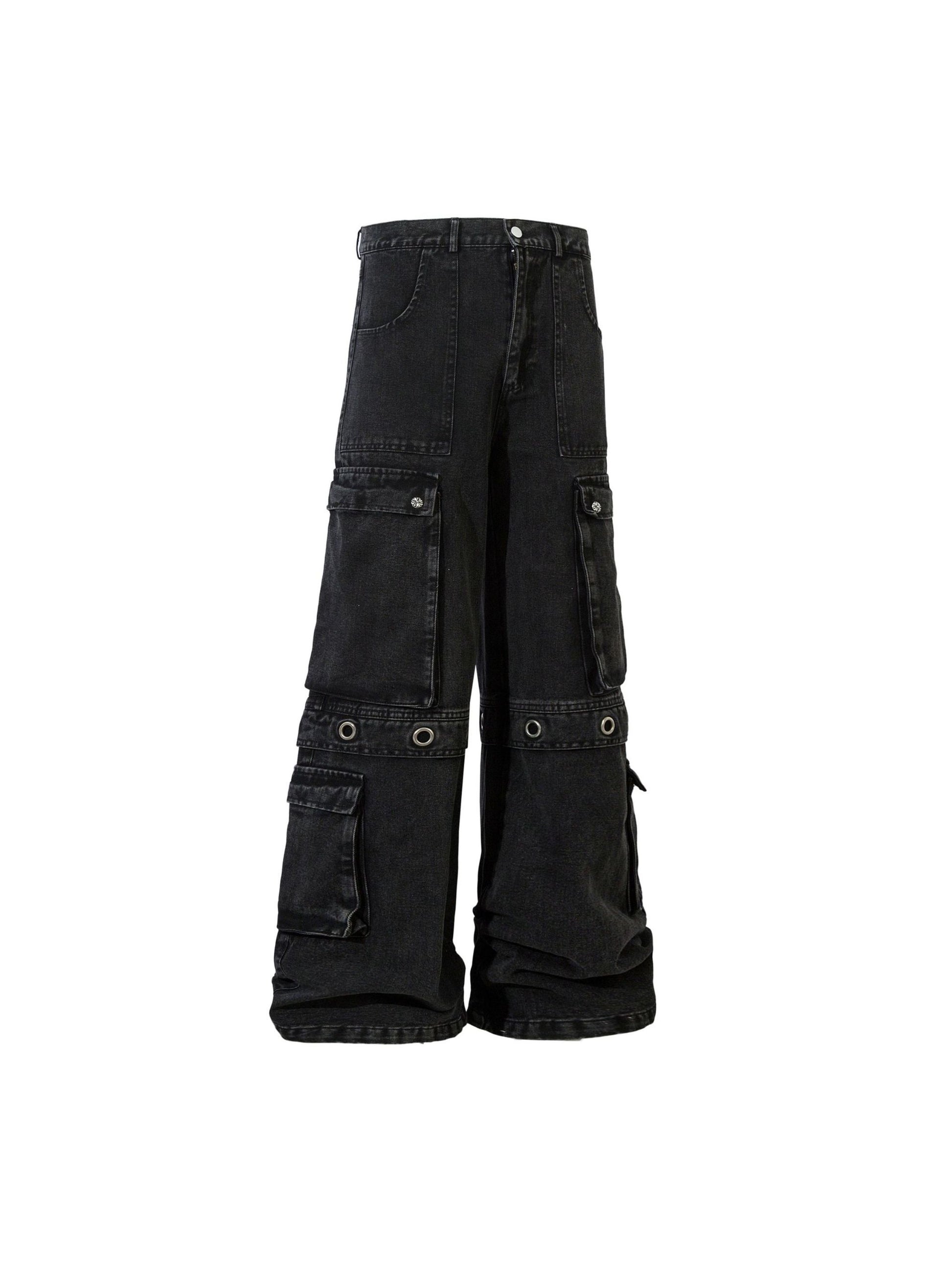 Washed Cargo Jeans