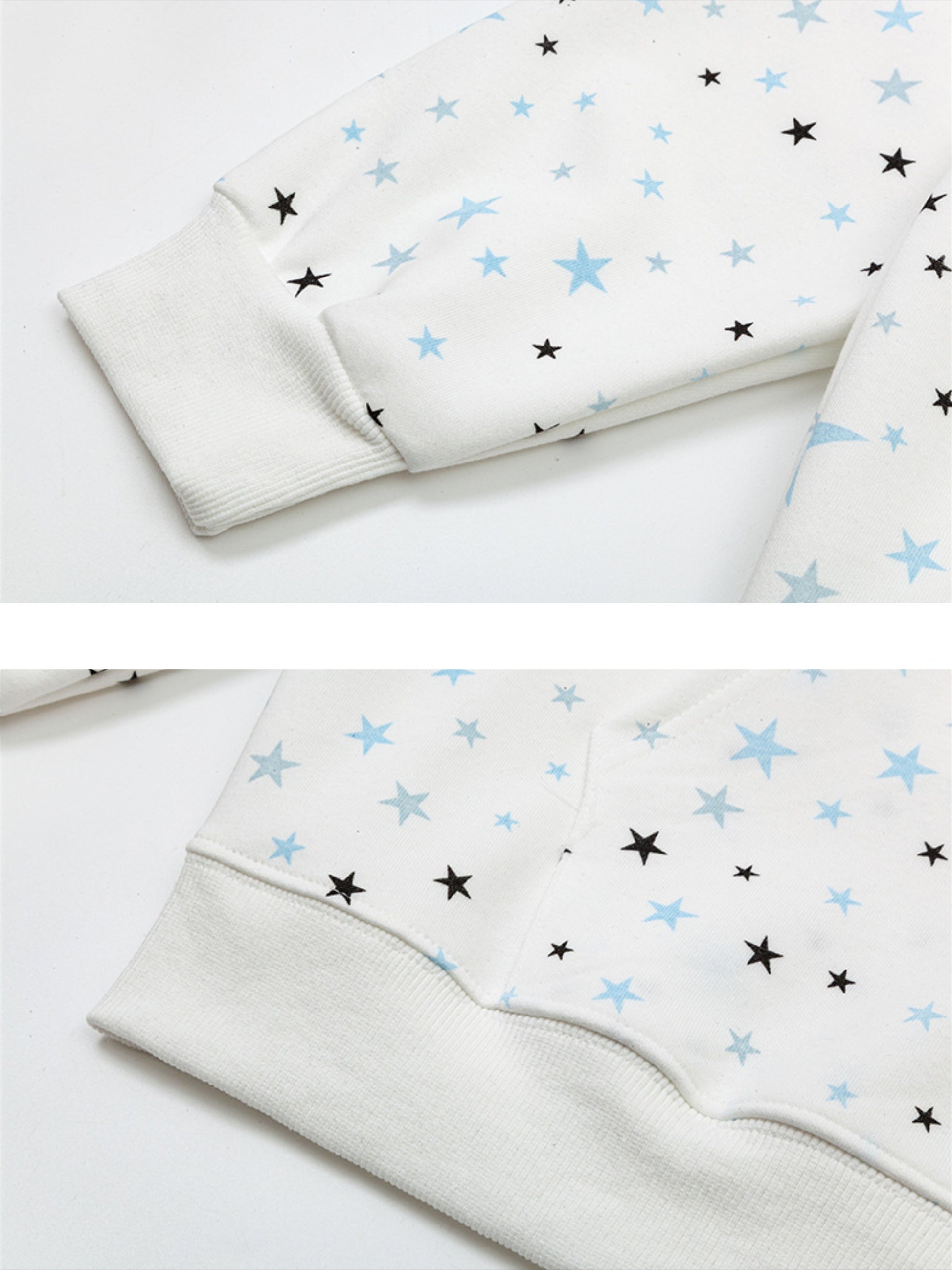 Stars Full Print Zip-Up Hoodie