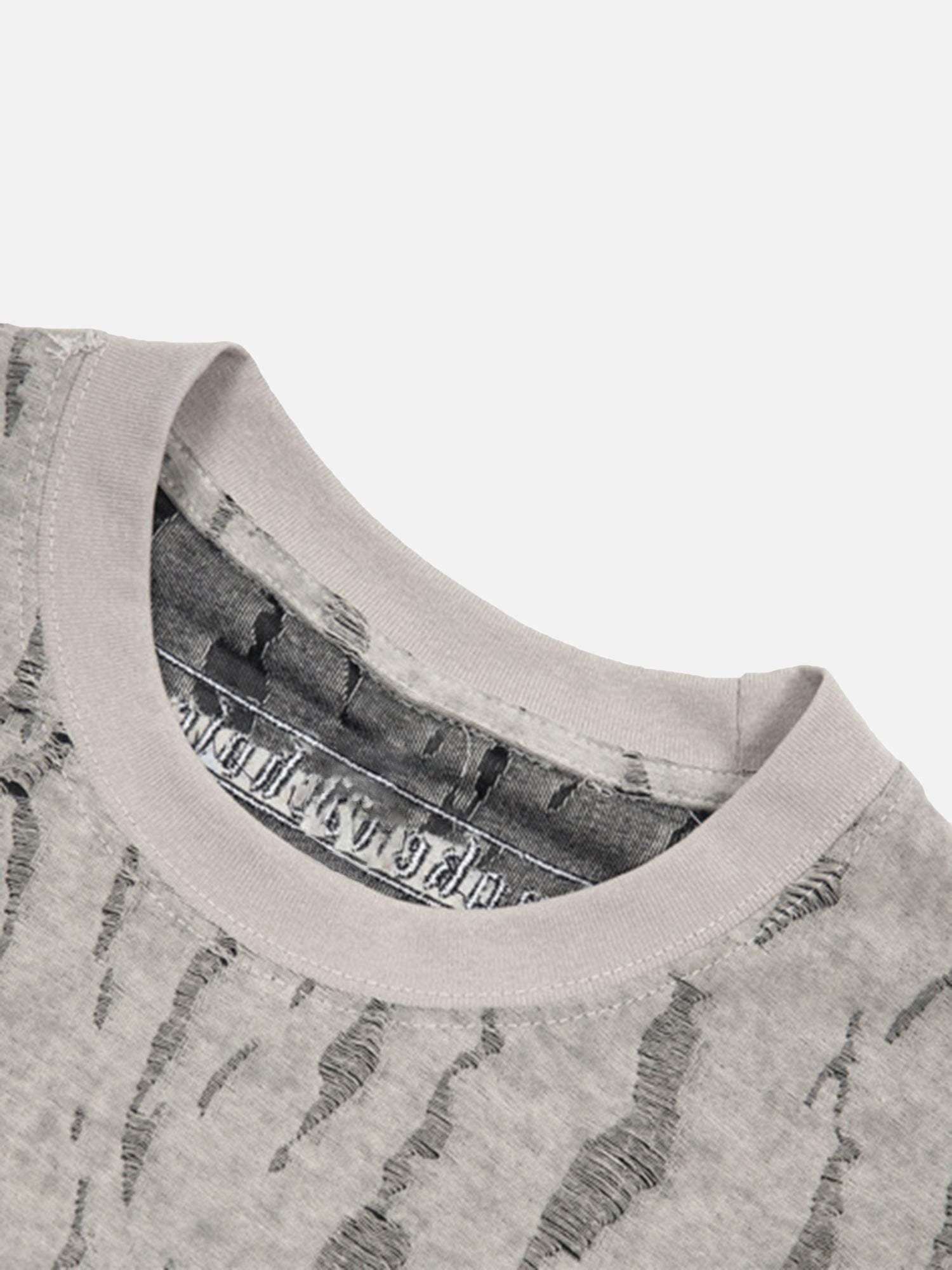 Disguisen High Street Wasteland  Gothic Letter Embroidery T-shirt