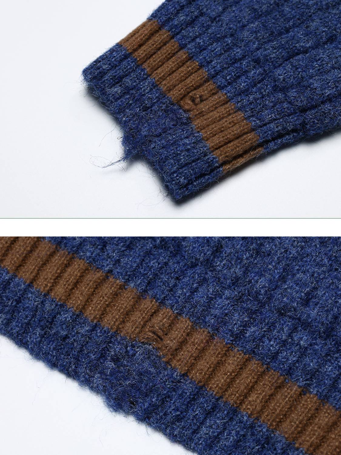 Vintage Stripes Collision Color Sweater