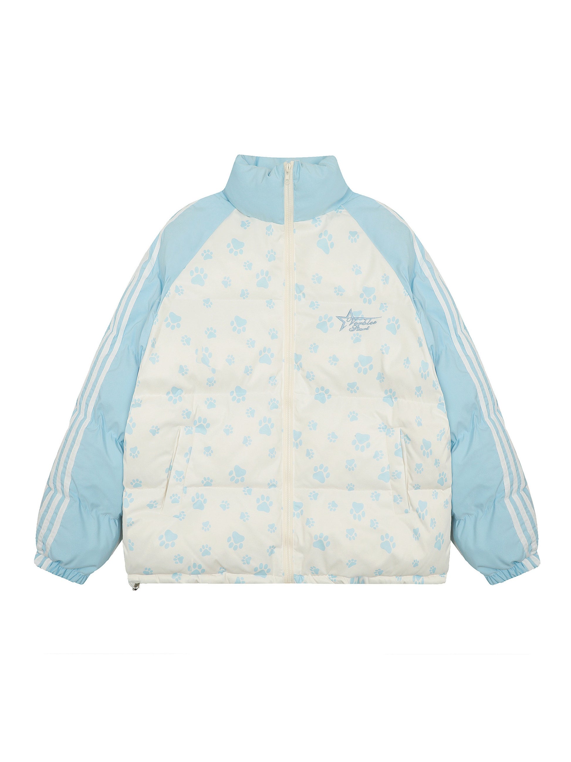 Puppy Paw Print Raglan Collar Jacket