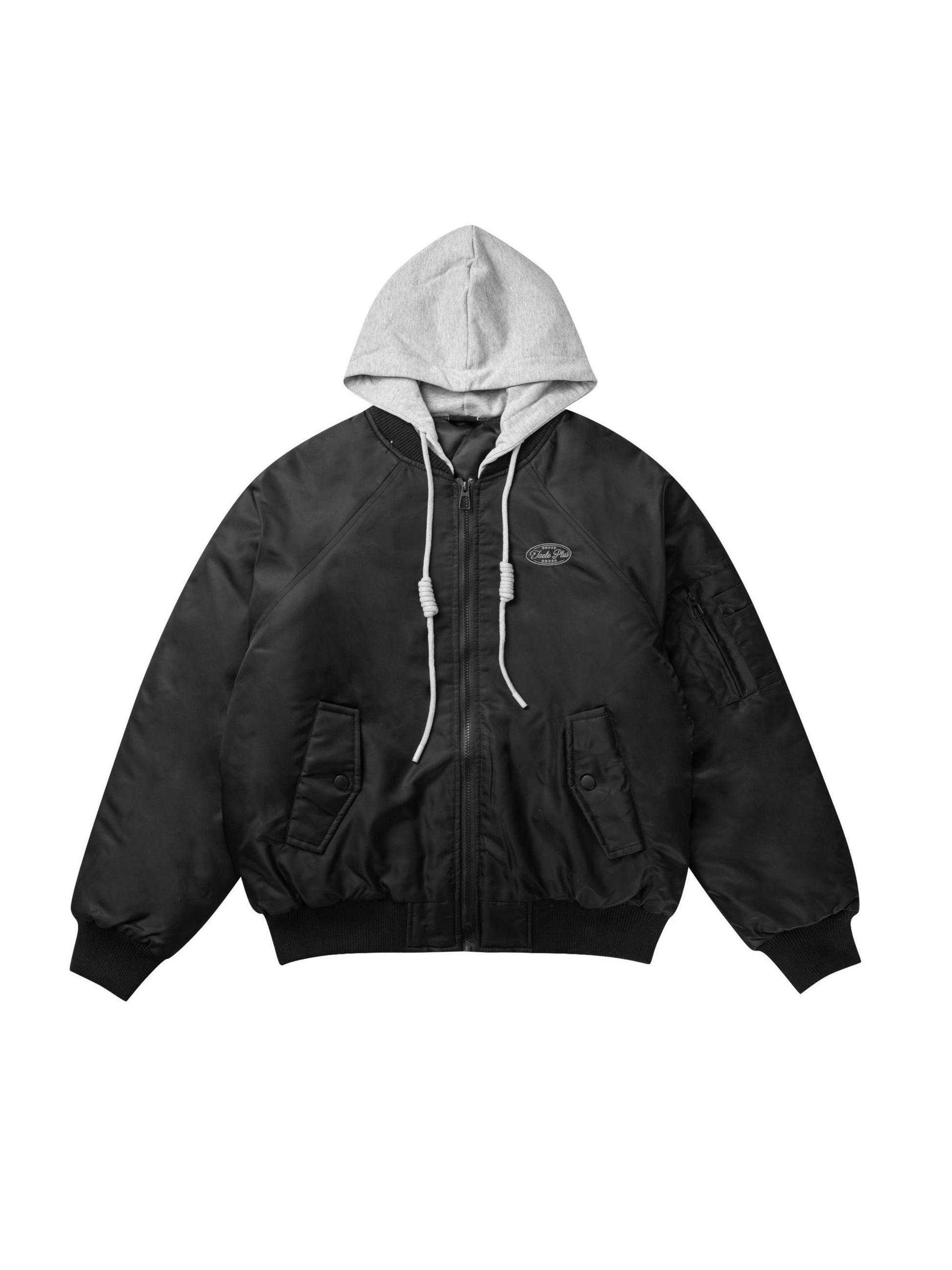 Embroidery Letter Fake Two-Piece Set Coat