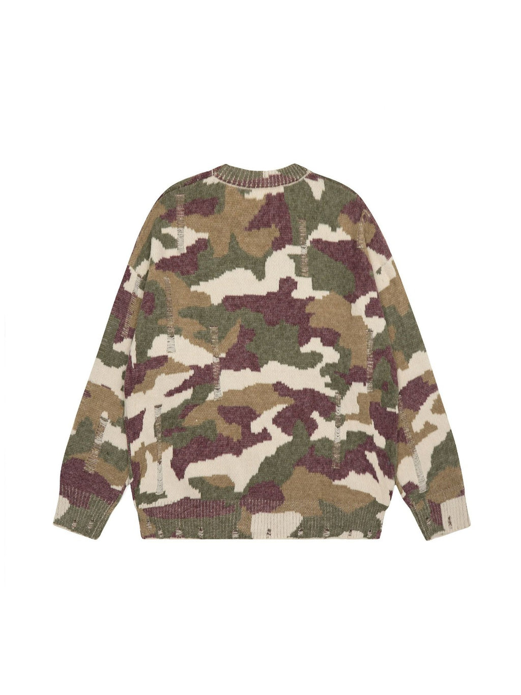 Vintage High Street Ripped Camouflage Sweater
