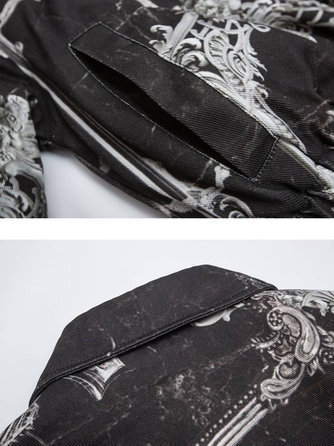 Dark 3D Digital Print Cross Jacket