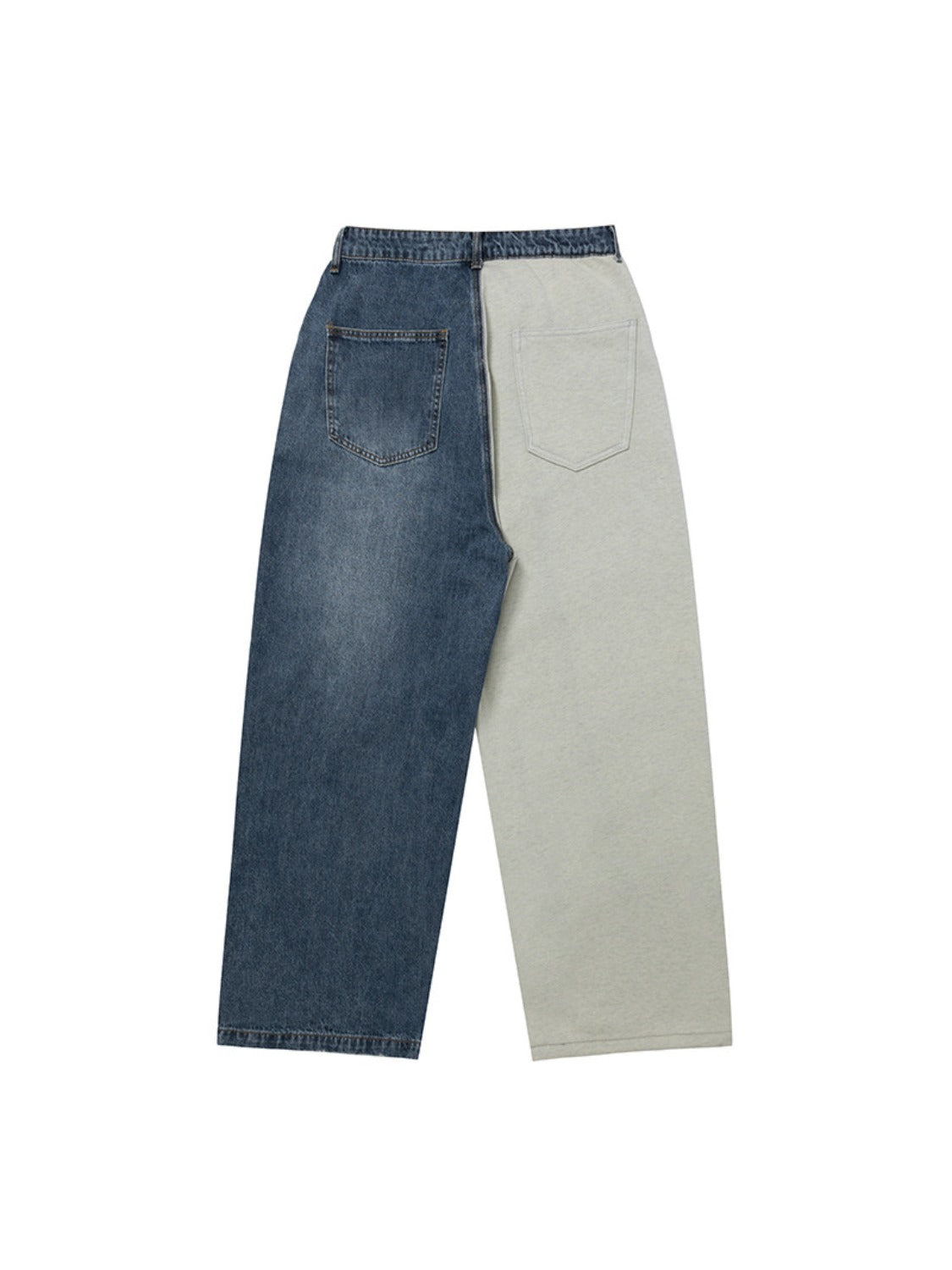 Double Fabric Splicing Drawstring Jeans
