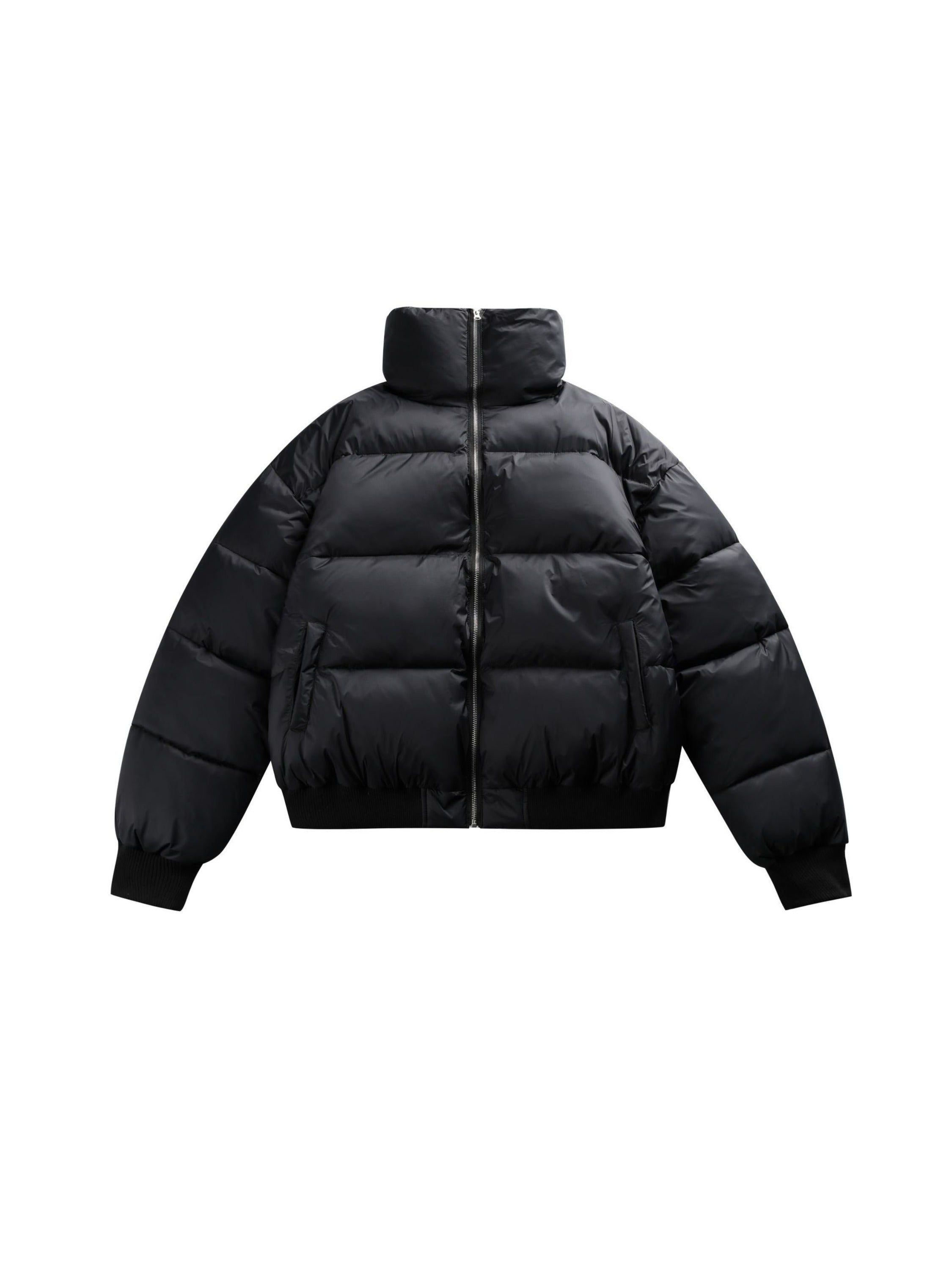 Solid Color Short Stand-up Collar Coat