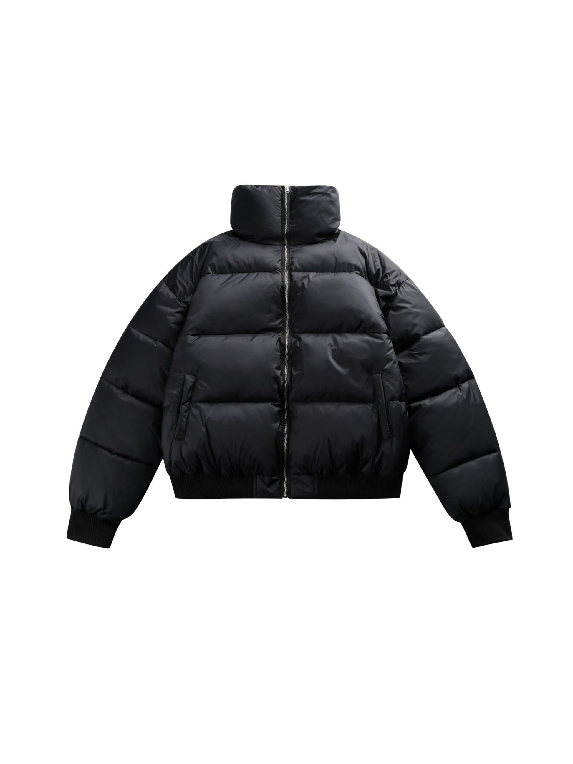 Solid Color Short Stand-up Collar Coat