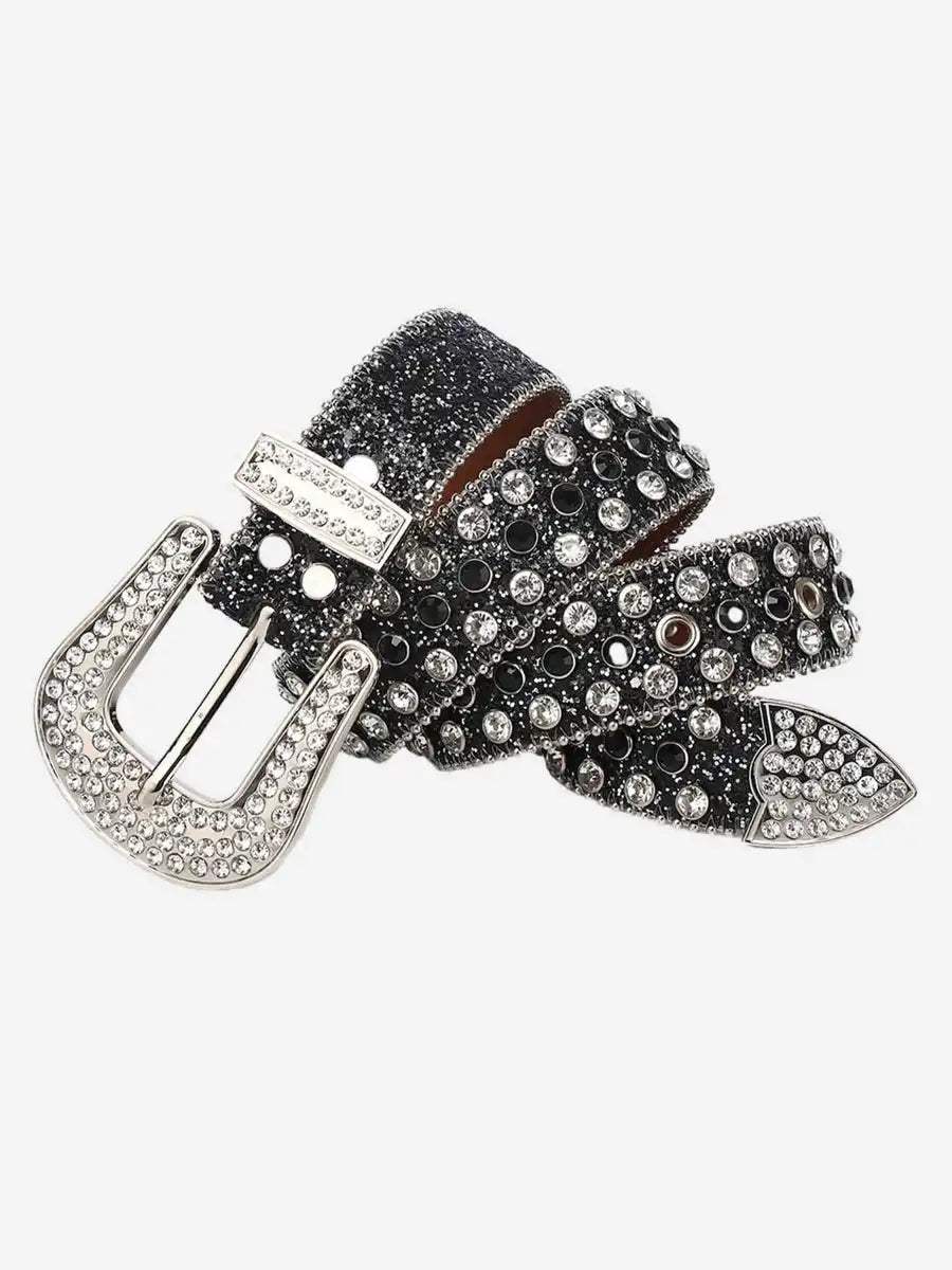 Disguisen Studded Rhinestone Hip Hop Belt