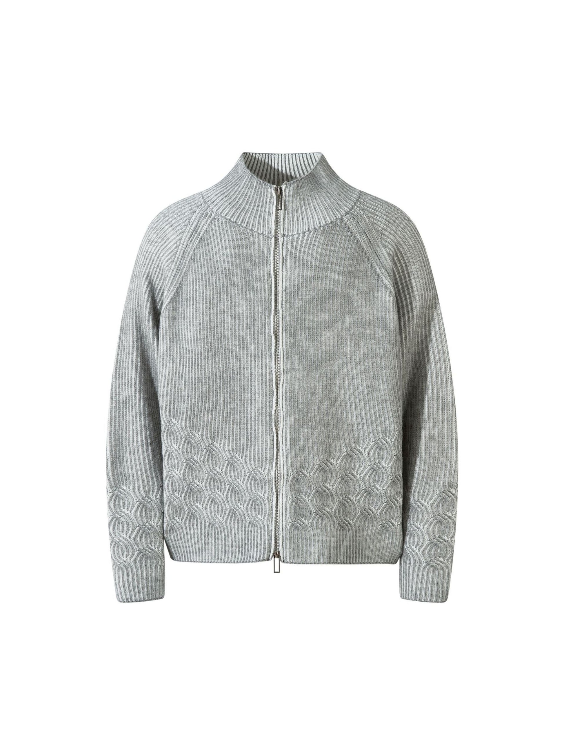 Vintage Turtleneck Zipper Cardigan