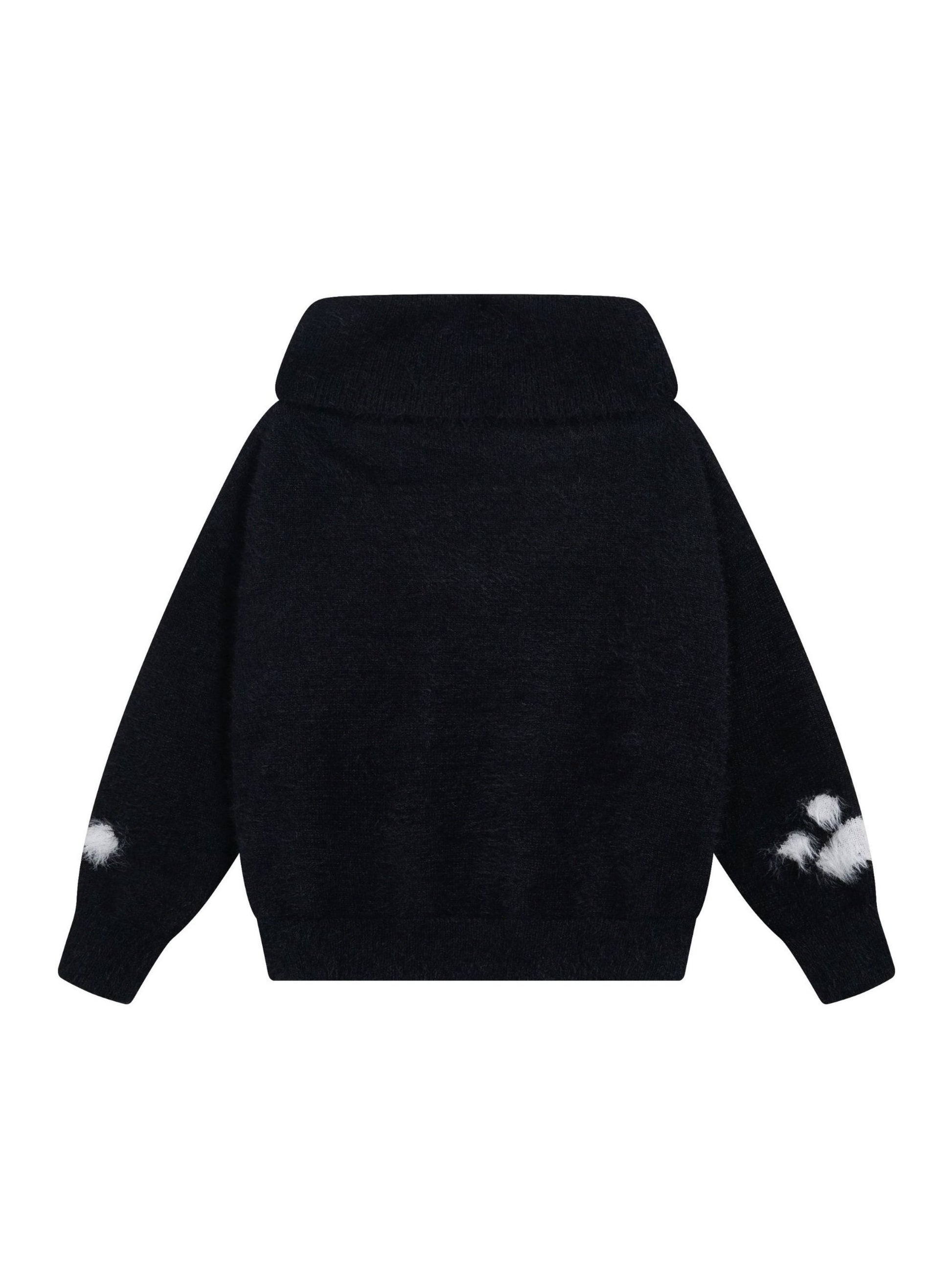 Vintage Little Bear Paw Print Painting Casual Sweater