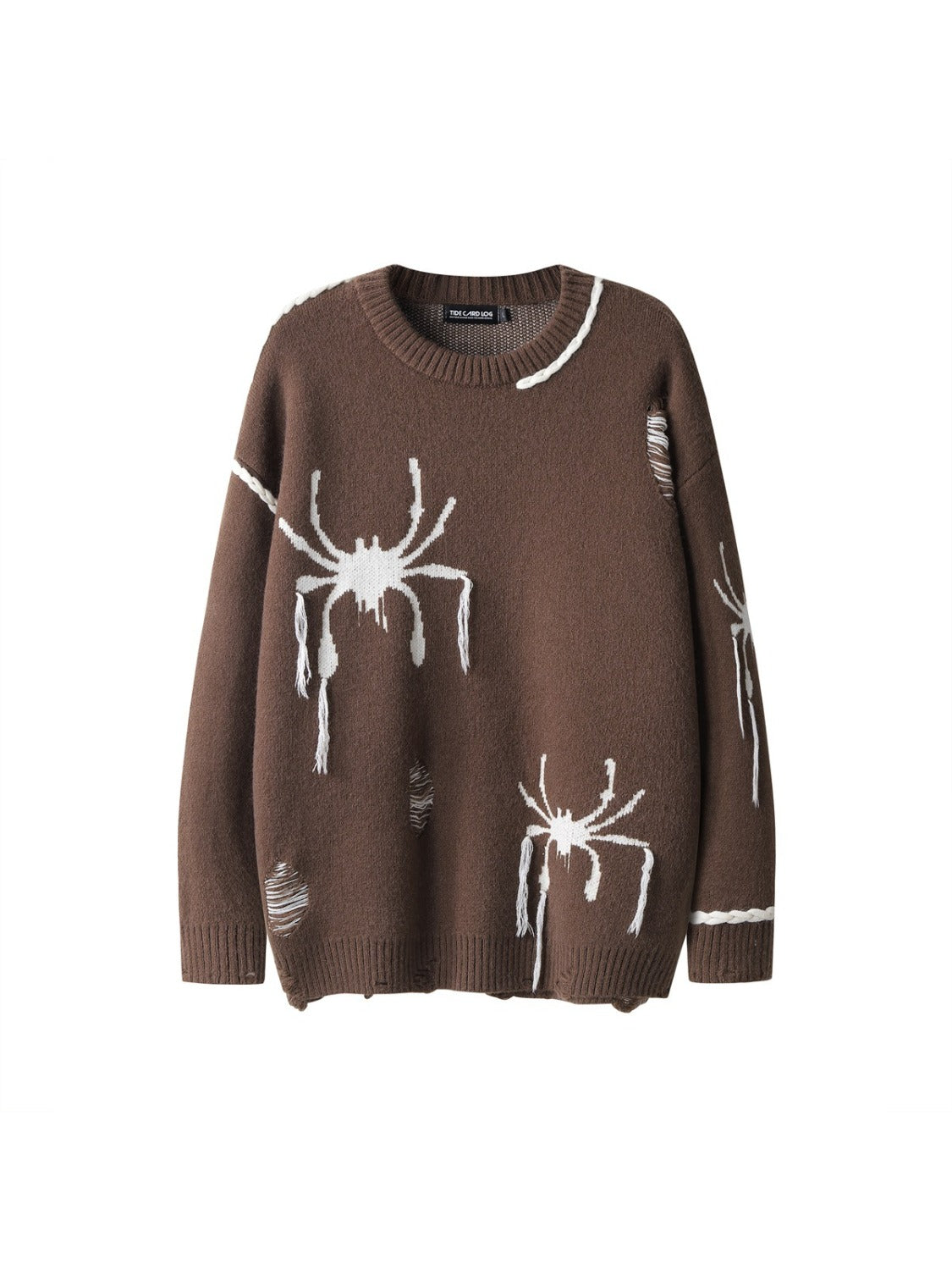 Collision Color Spider Knotted Sweater