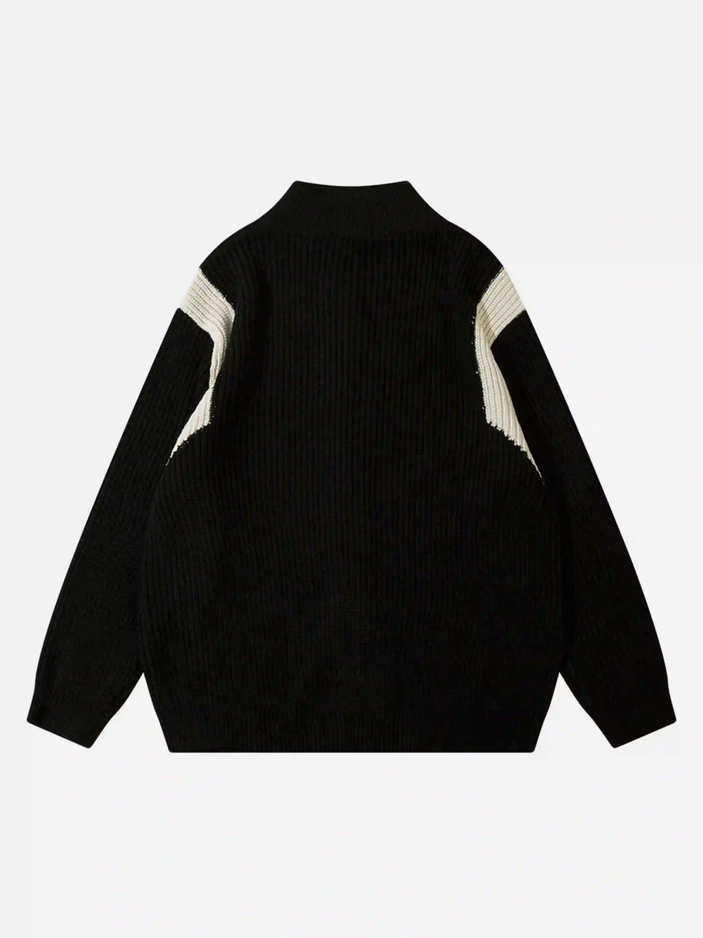 Disguisen American Style Color Blocking Zipper Cardigan