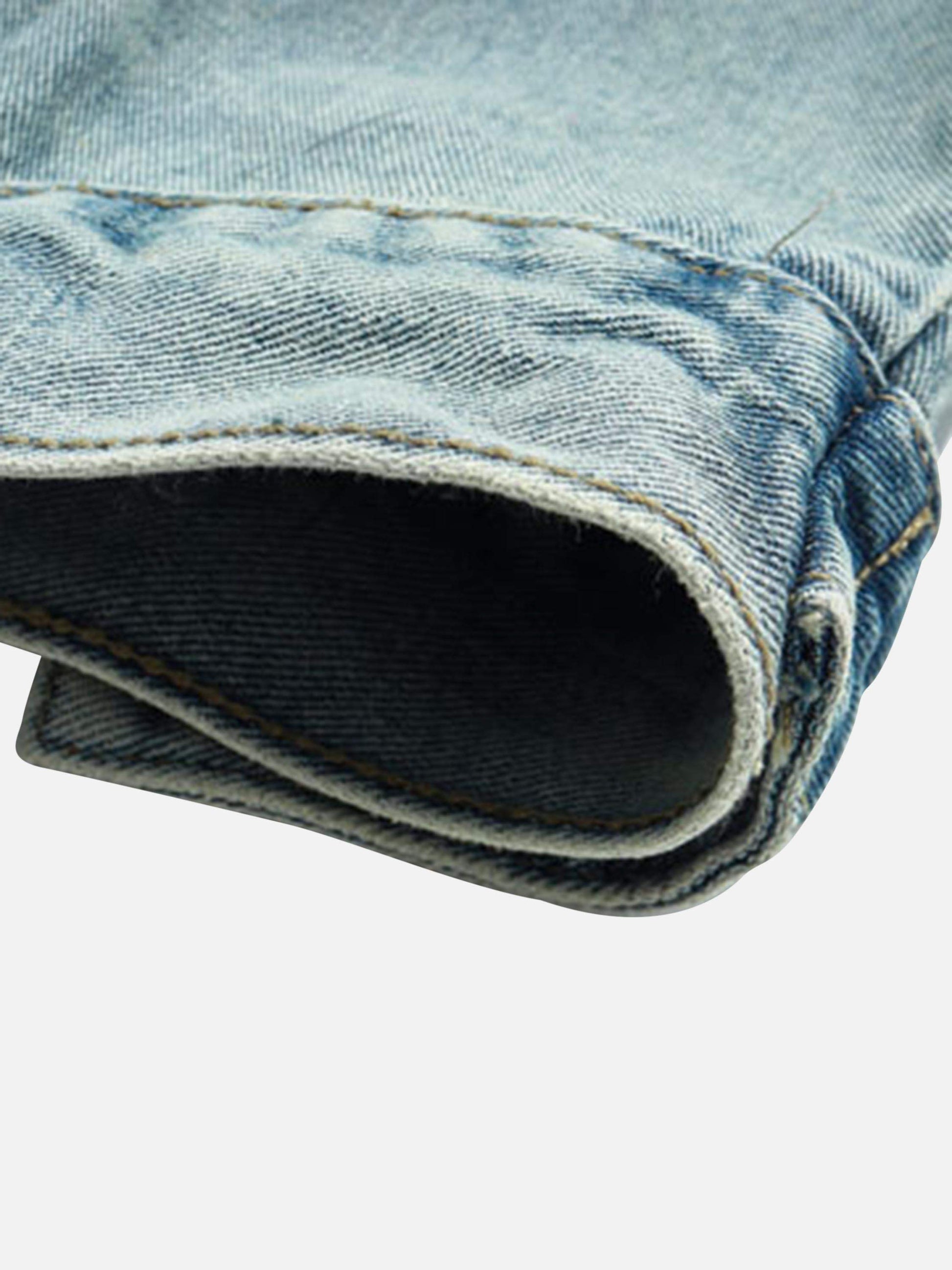 Disguisen High Street Washed And Worn Denim Hoodie