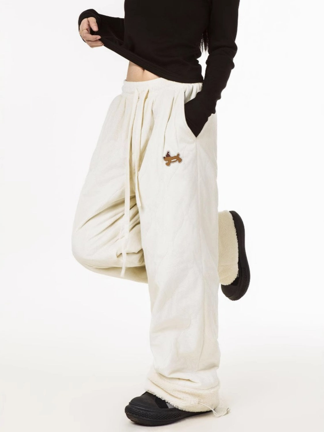 Paneled Padded Sweatpants