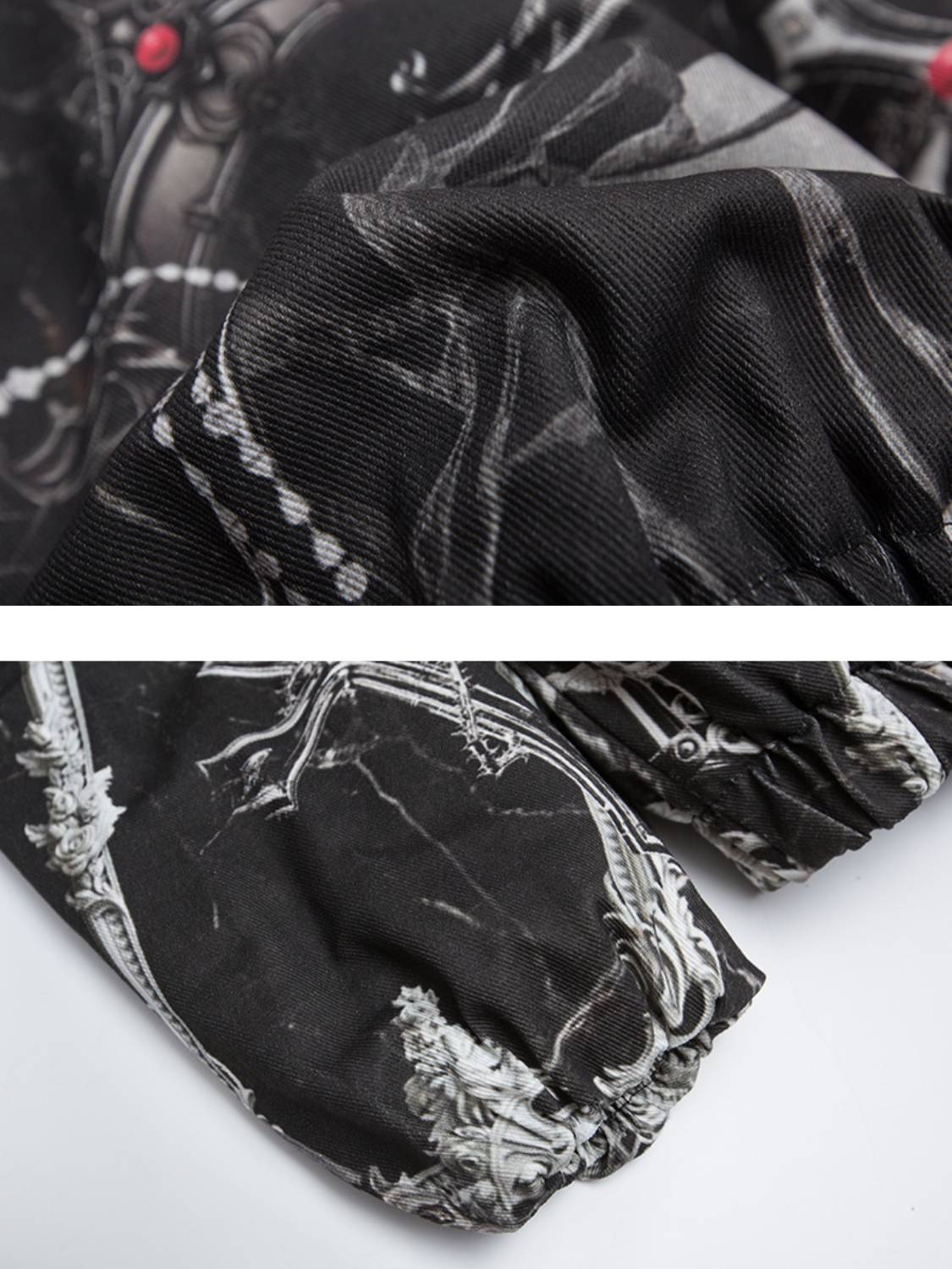 Dark 3D Digital Print Cross Jacket
