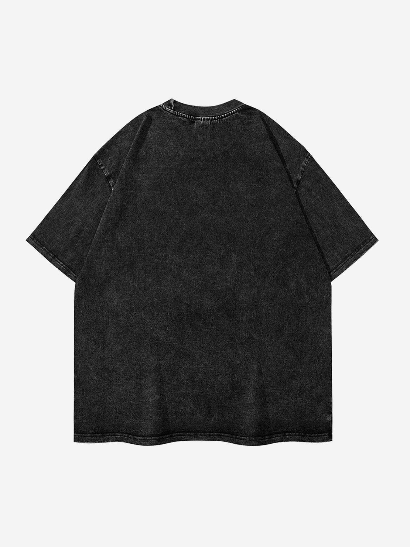 Disguisen Retro Creative Letter Finger T-shirt
