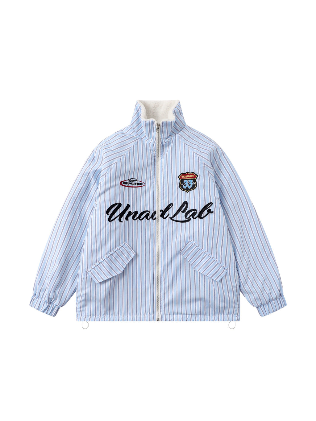 Vinatge Academy Style Letter Embroidery Stripes Coat