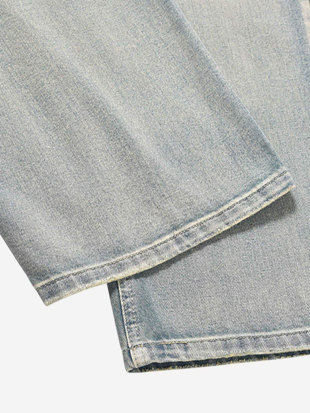 Washed Worn Loose Jeans