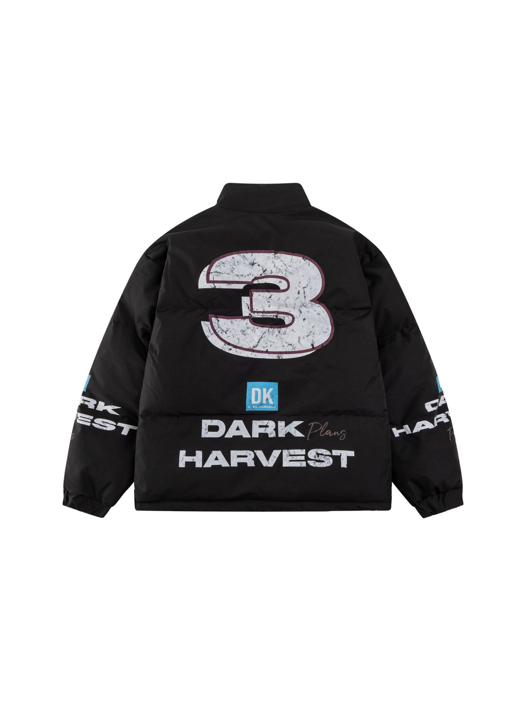 Retro Racing Print Stand Collar Coat