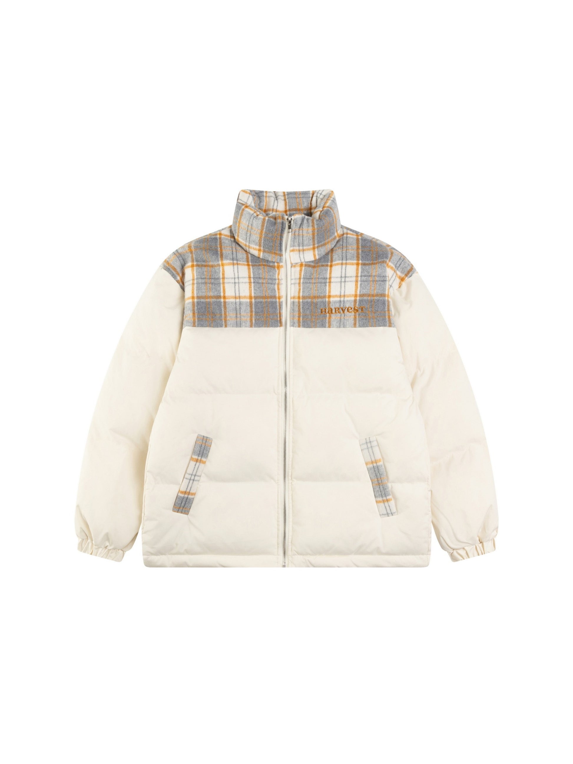 Vintage Plaid Puffer Coat