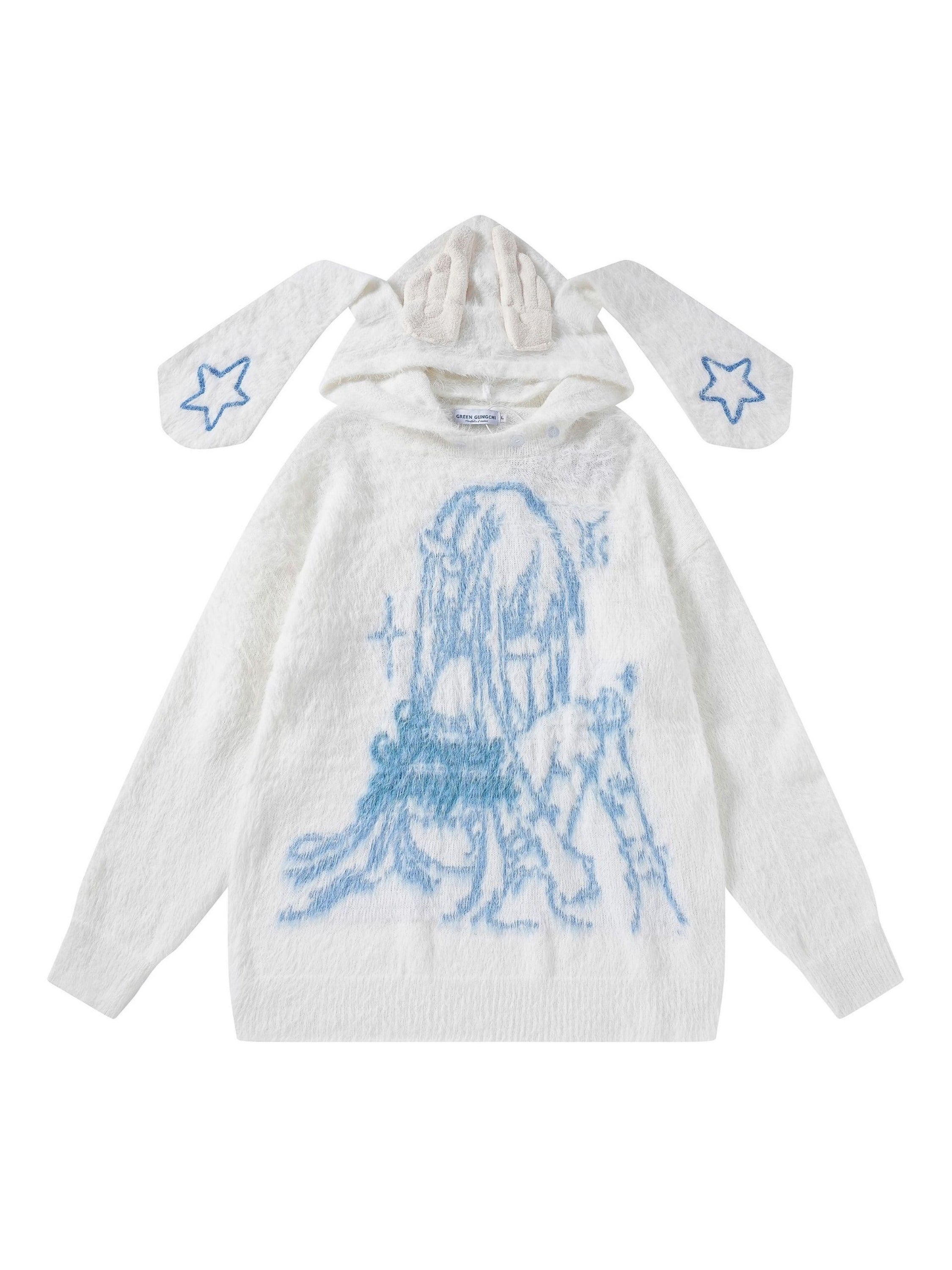 Anime Seahorse Fur Hoodie