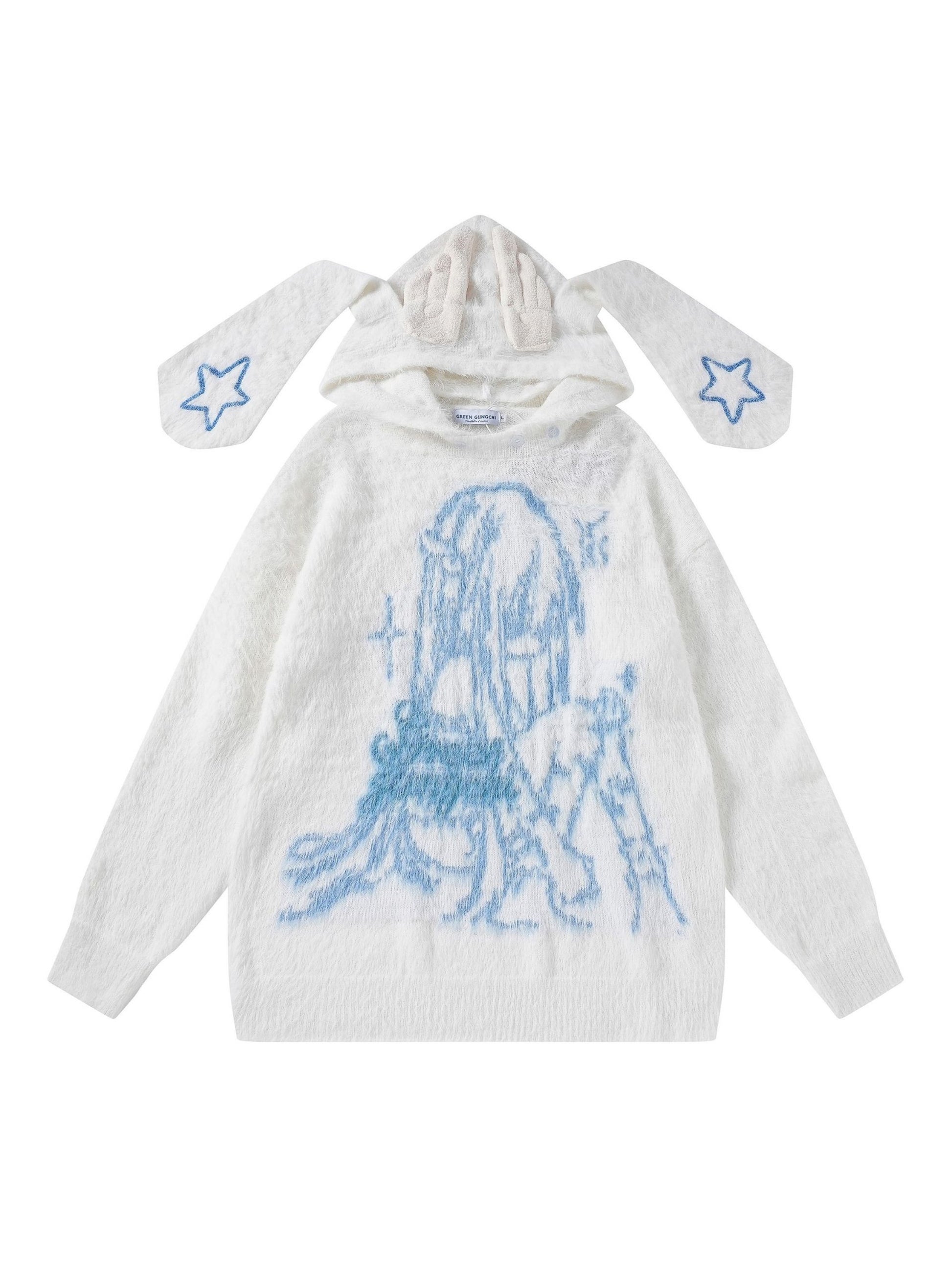 Anime Seahorse Fur Hoodie