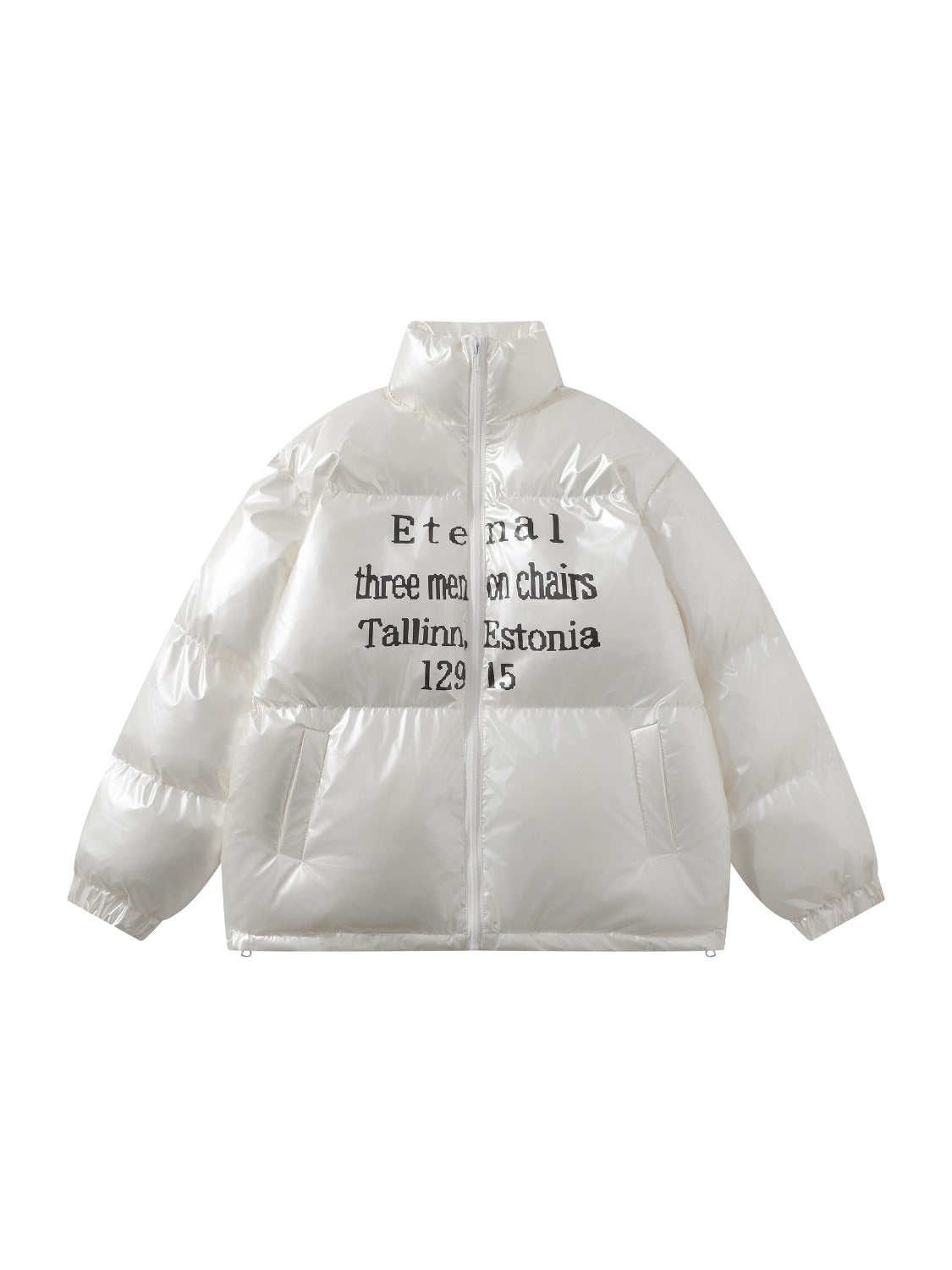 Vintage Print Letter Coat