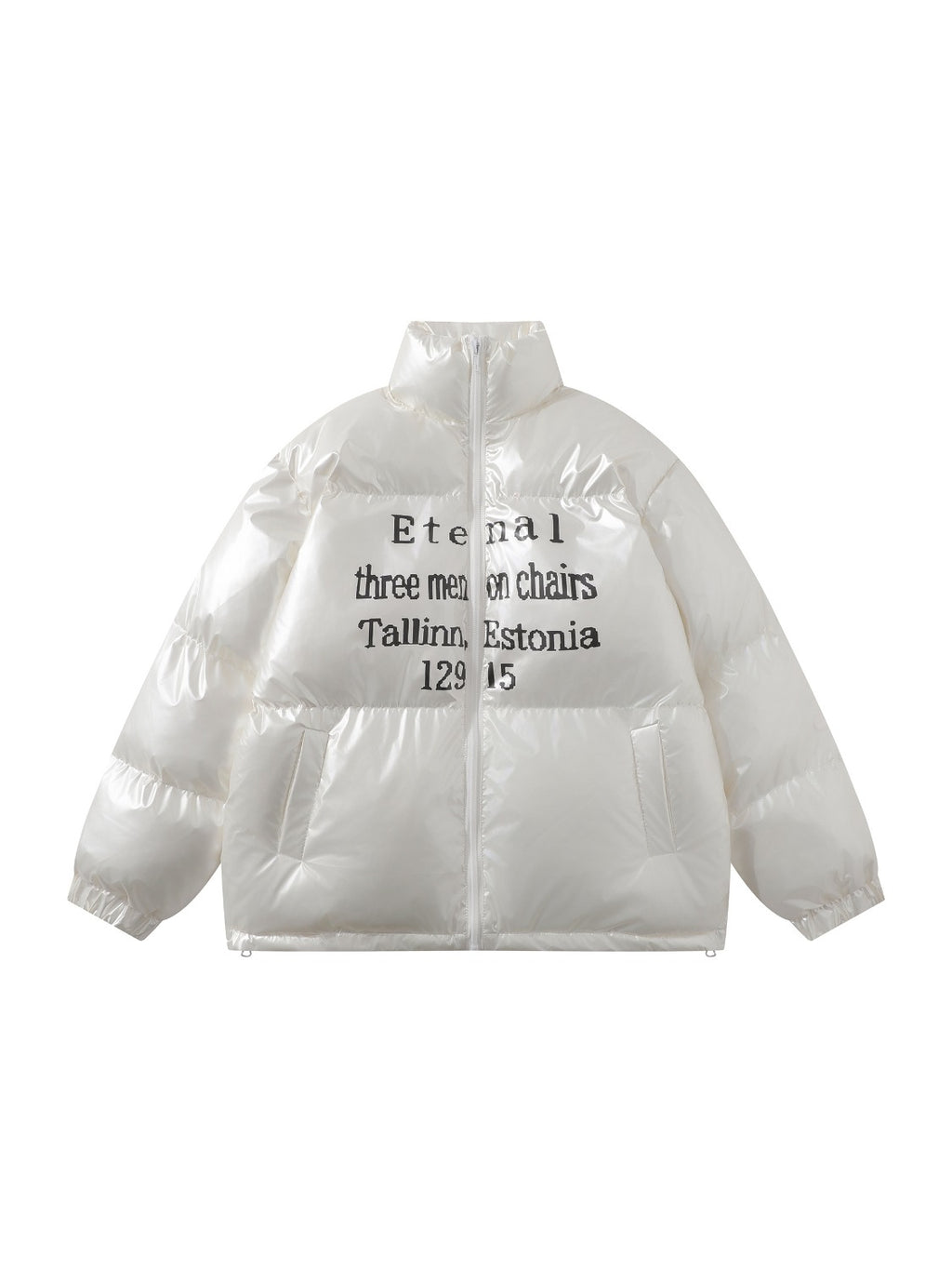 Vintage Print Letter Coat