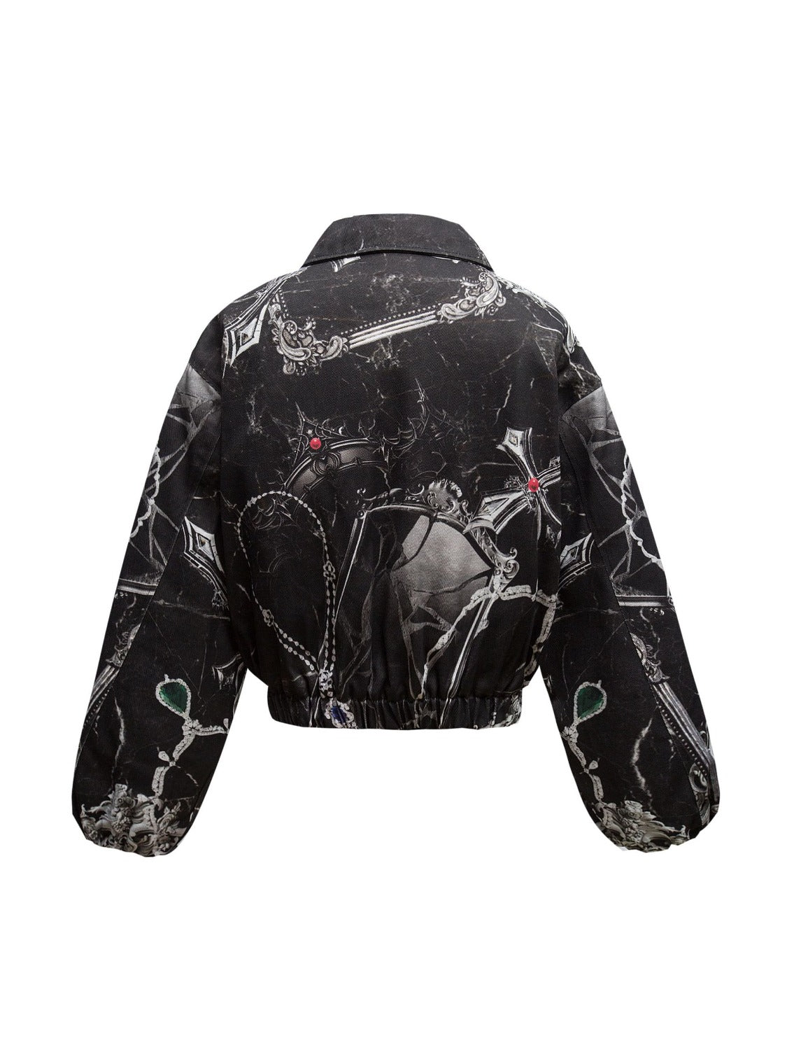 Dark 3D Digital Print Cross Jacket