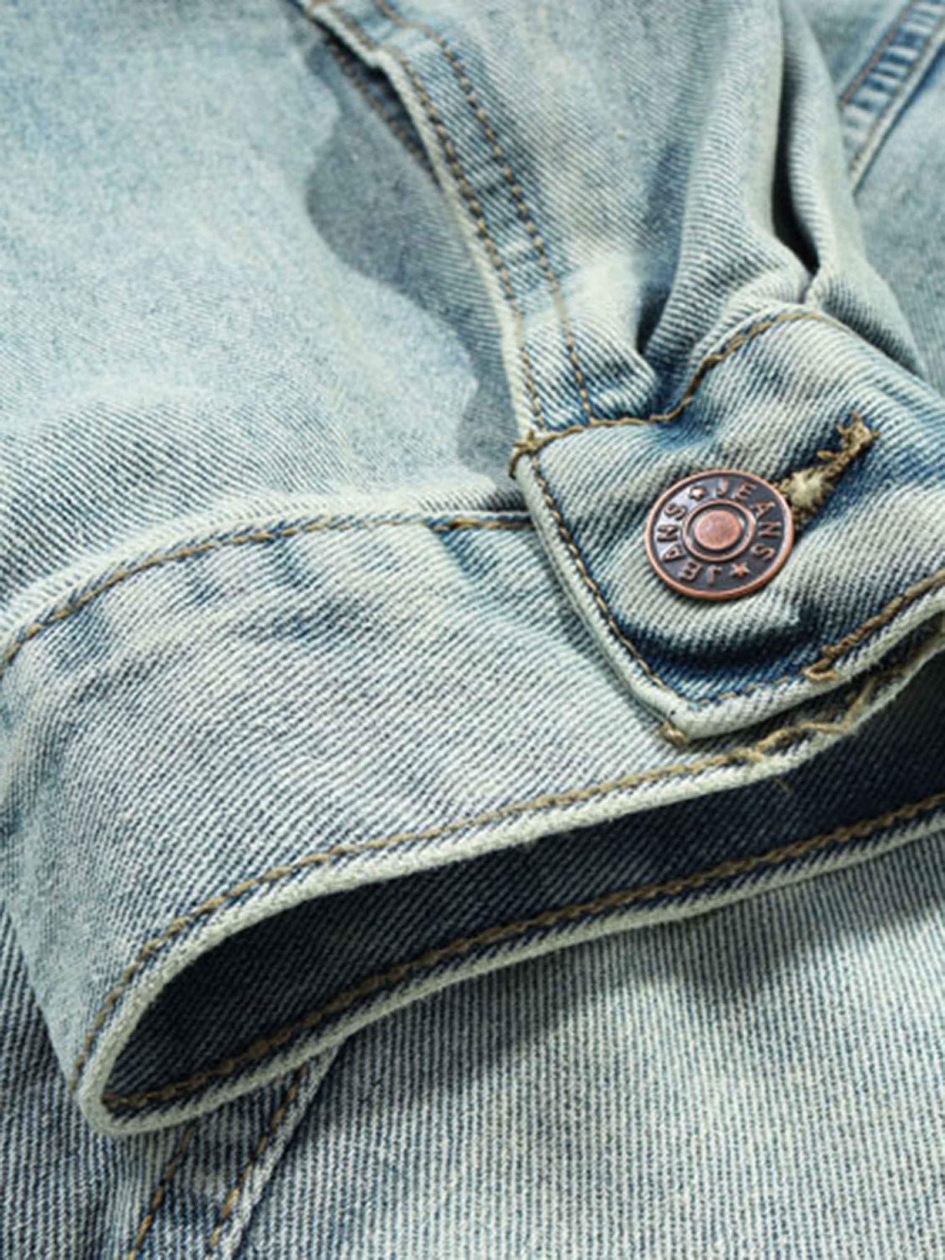 Disguisen High Street Washed And Worn Denim Hoodie