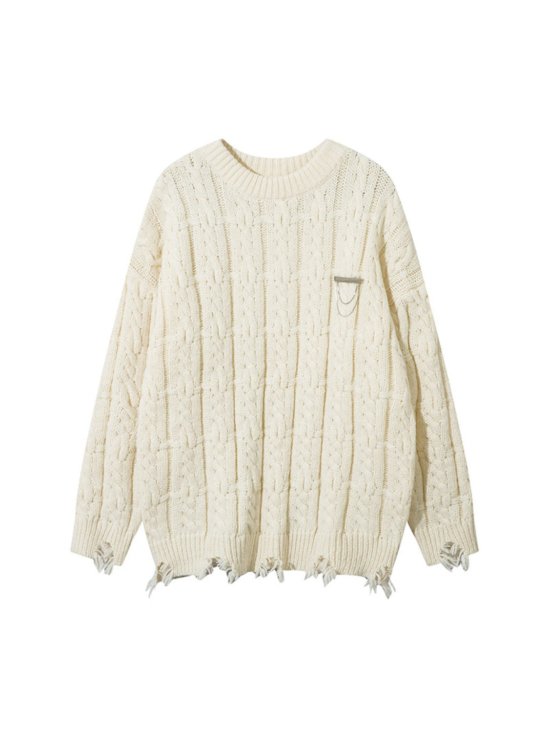 Vintage Curled dough twists Damage Flow Sweater