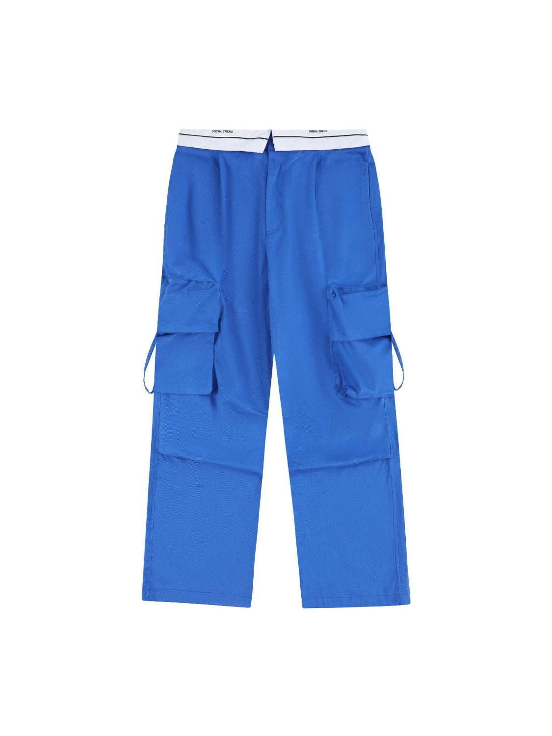 Blue Lapel Cargo Pants
