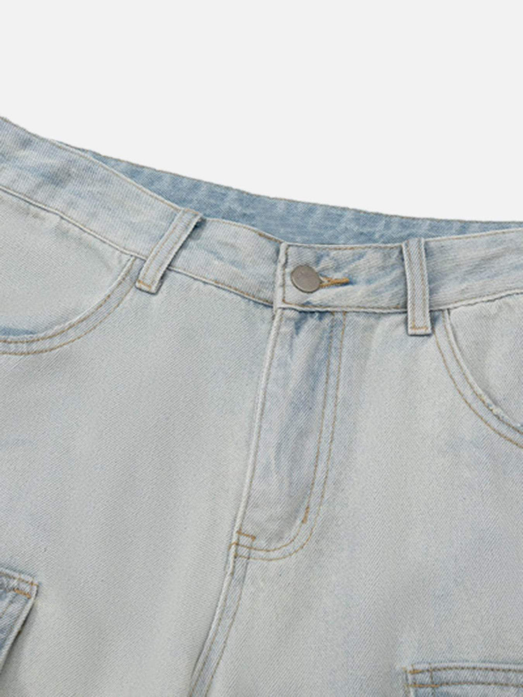 Disguisen Vintage Washed Multi-pocket Work Jeans