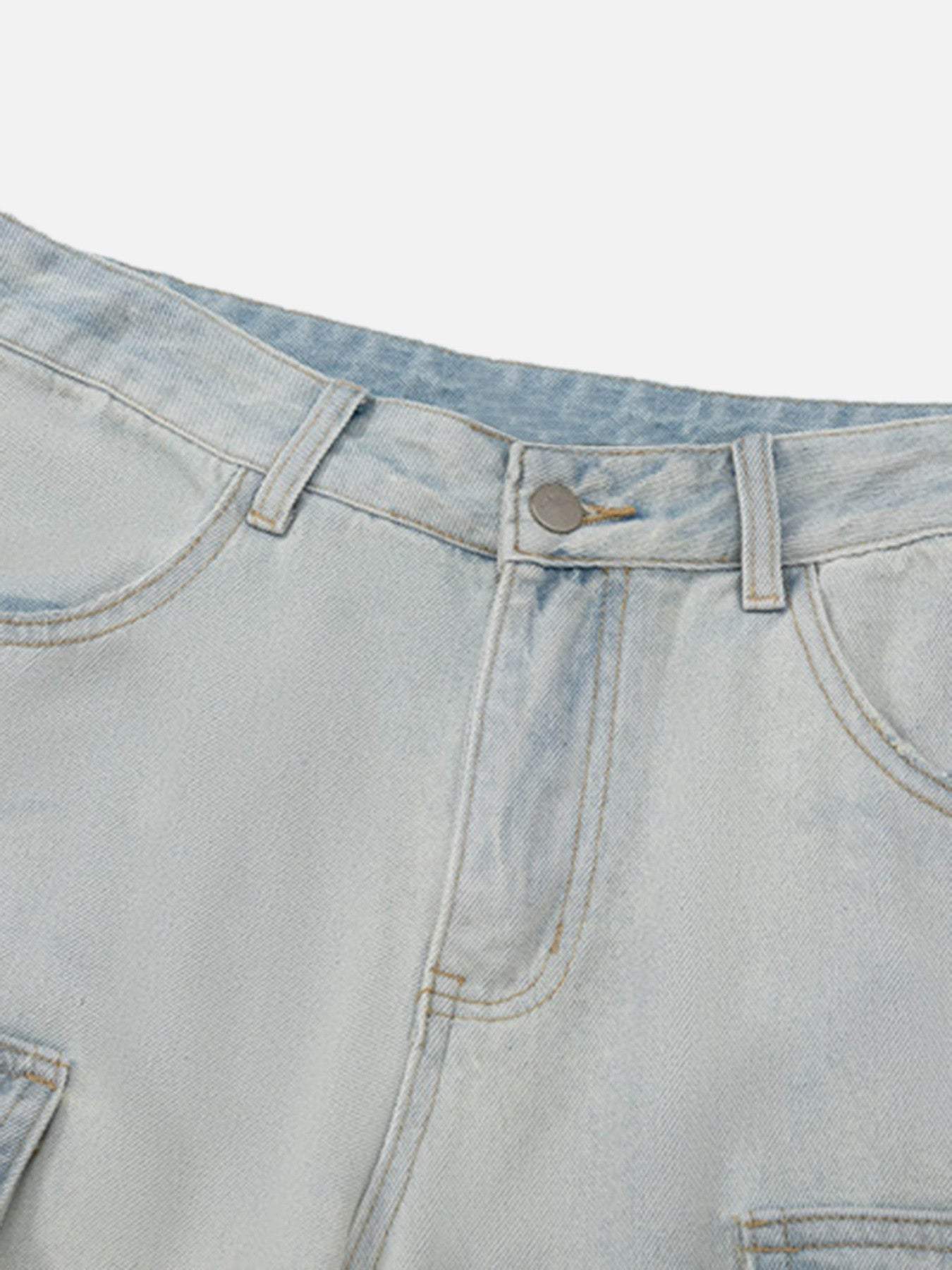 Disguisen Vintage Washed Multi-pocket Work Jeans